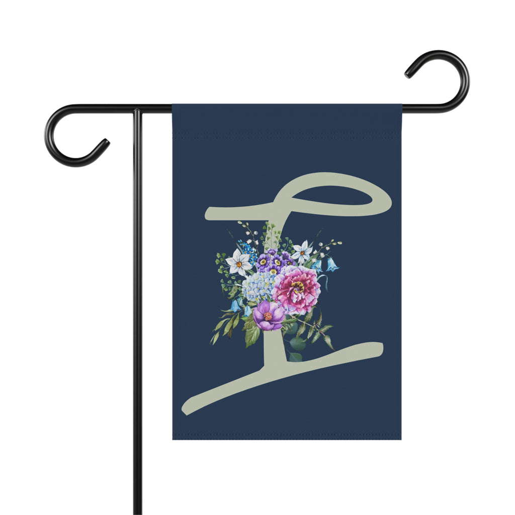 Home & Garden Banner | 'I' Monogram Delicate Bouquet Flag