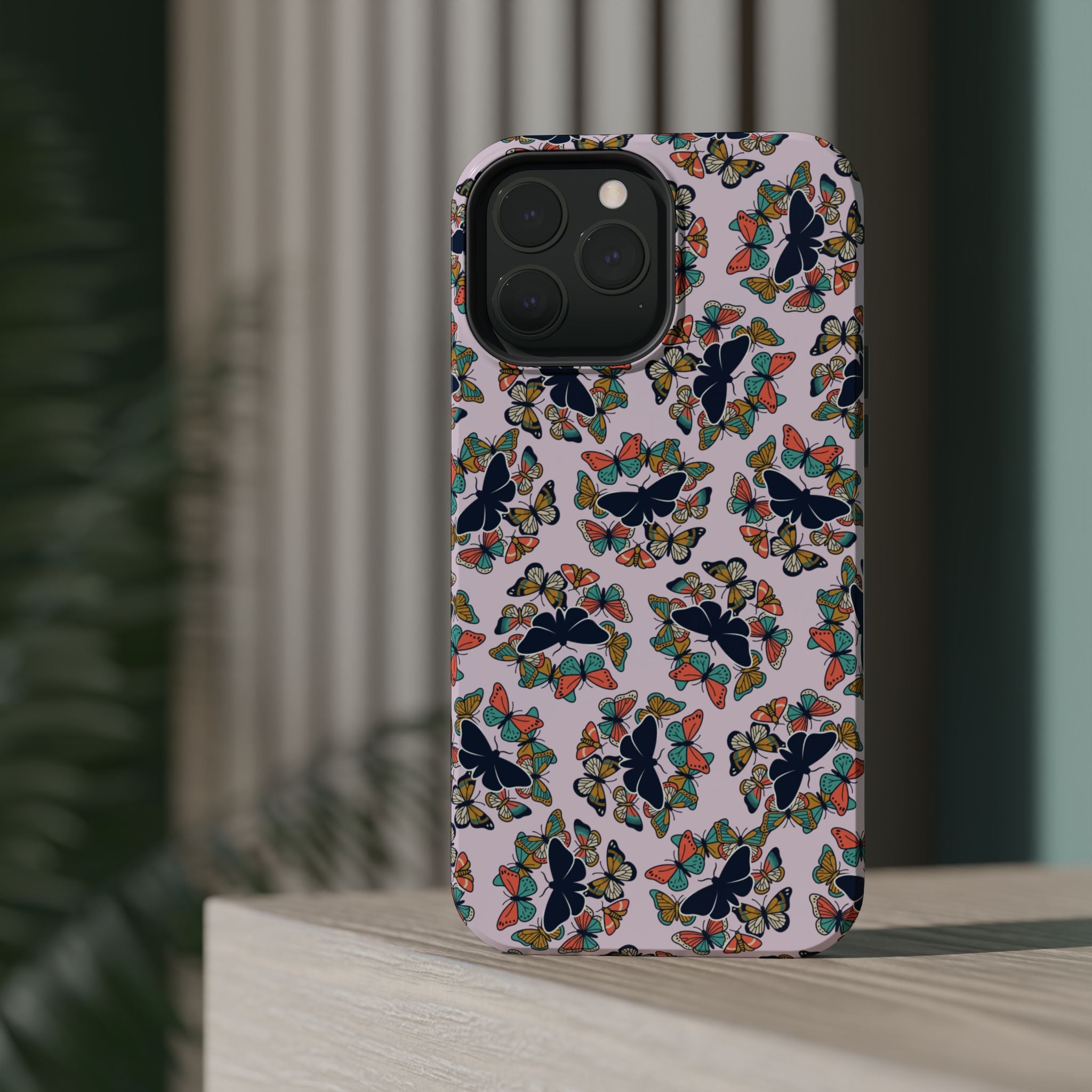 Phone Cases | Pastel Butterflies and Moths Pattern Magnetic Impact-Resistant Case