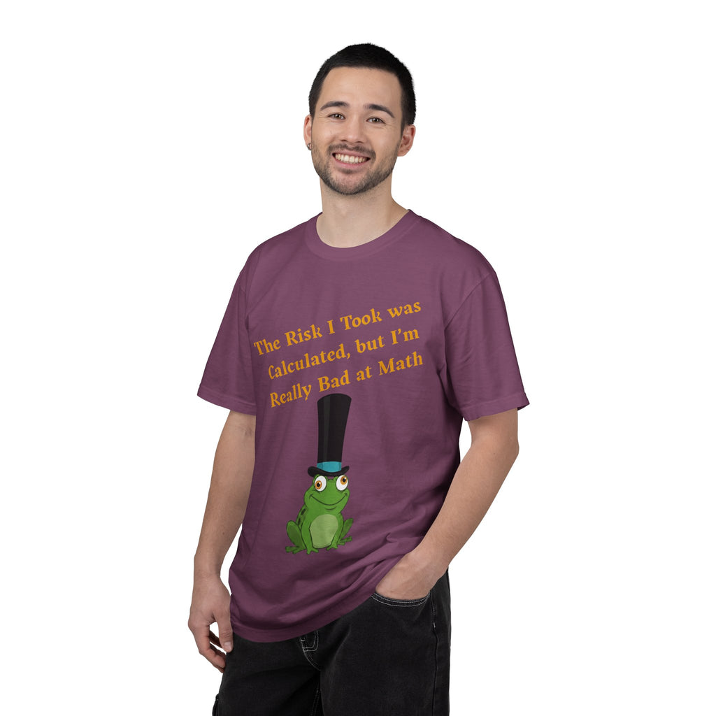 T-Shirt | Funny Frog "The Risk I Took Was Calculated" Graphic Tee