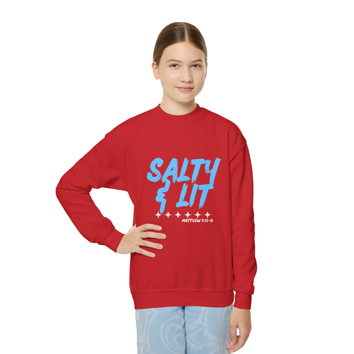 “Salty & Lit” Christian Graphic Sweatshirt