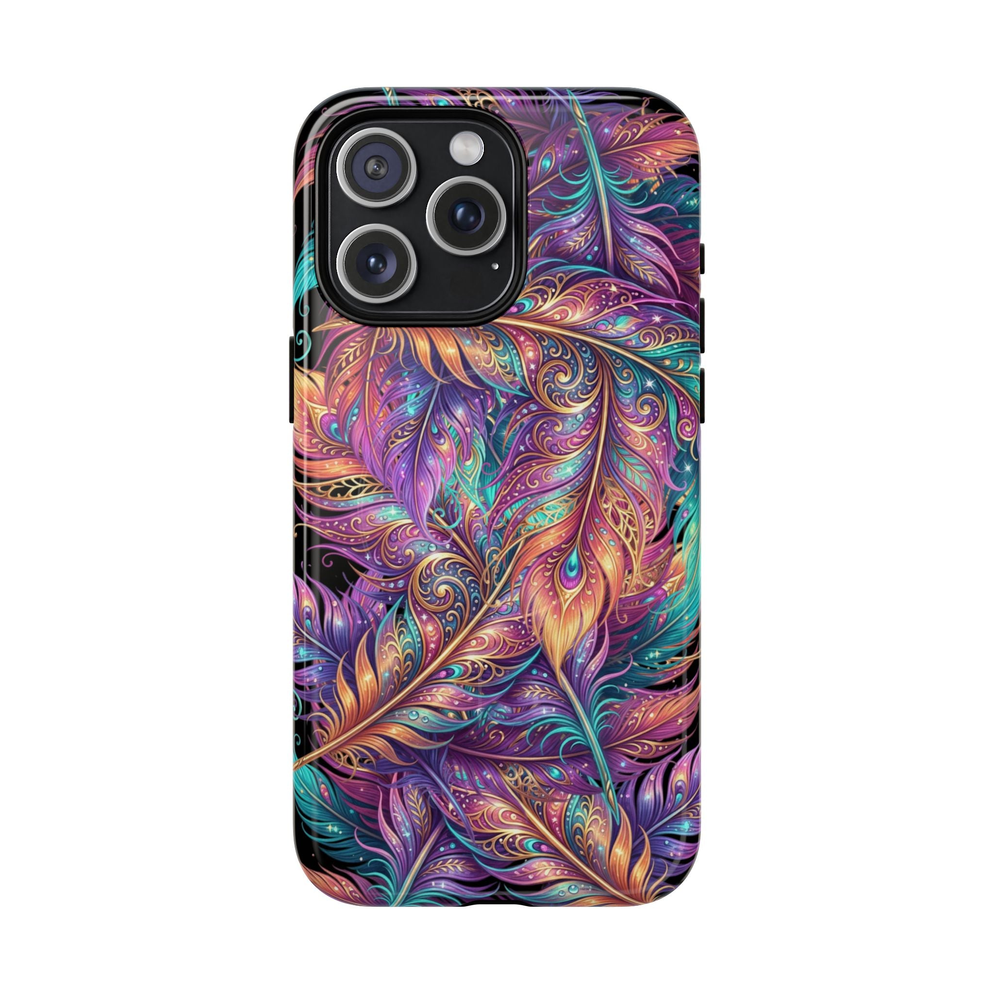 Phone Case | Colorful Feather Art Magnetic Tough Phone Cover