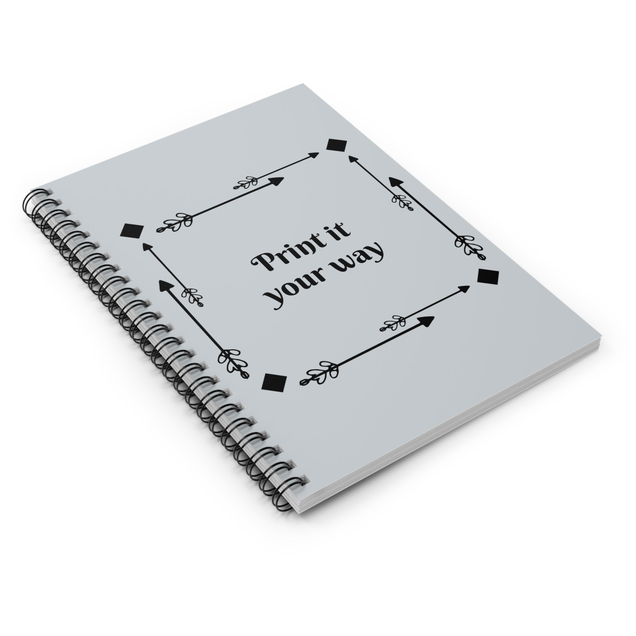 Journal | Decorative Arrow Frame Customizable Spiral Notebook