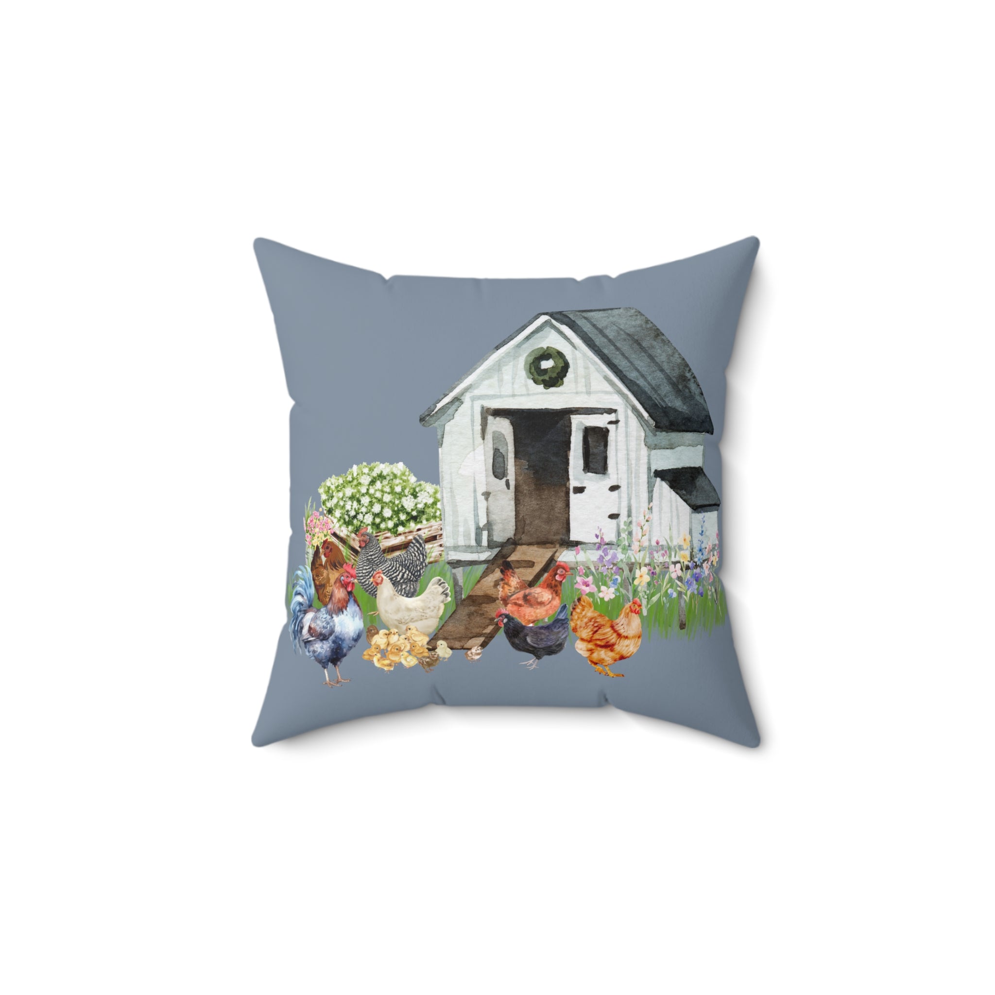 Throw Pillow | Country Cottage Farmhouse Chicken Coop Decorative Pillow