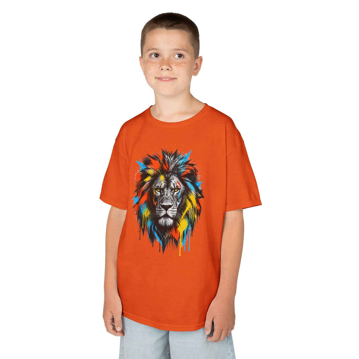 Lion Spirit Colorful Drip T-Shirt