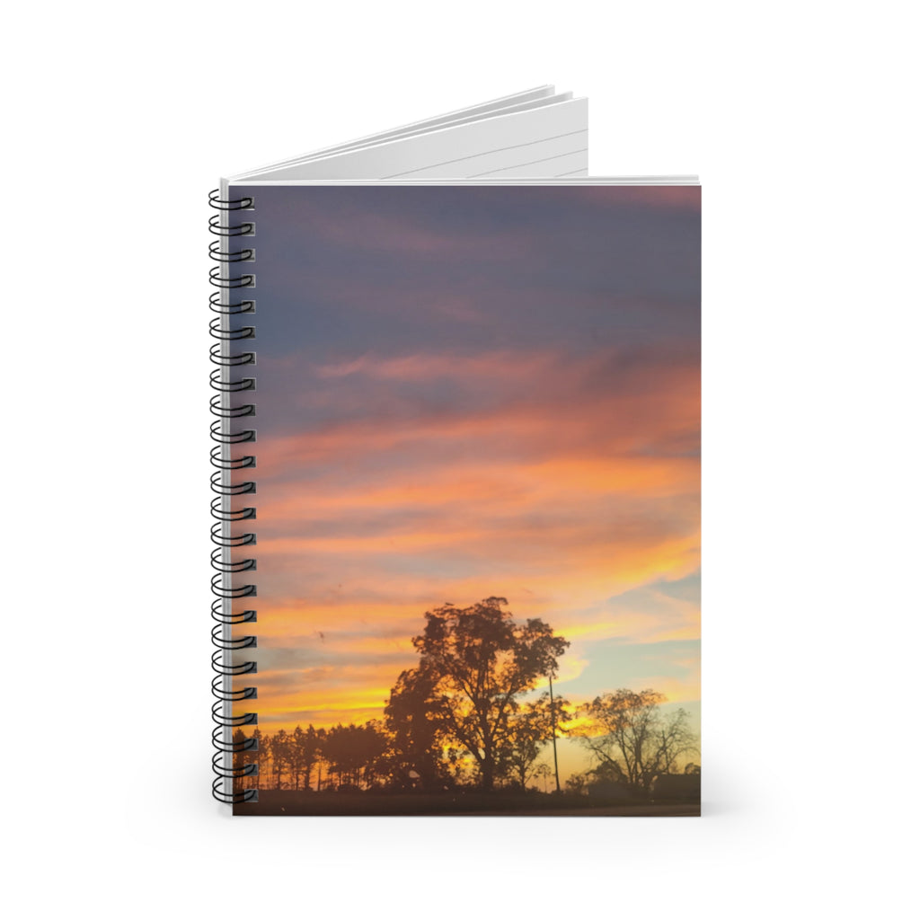Journal | Sunset Tree Silhouette Spiral Notebook for Notes & Sketches