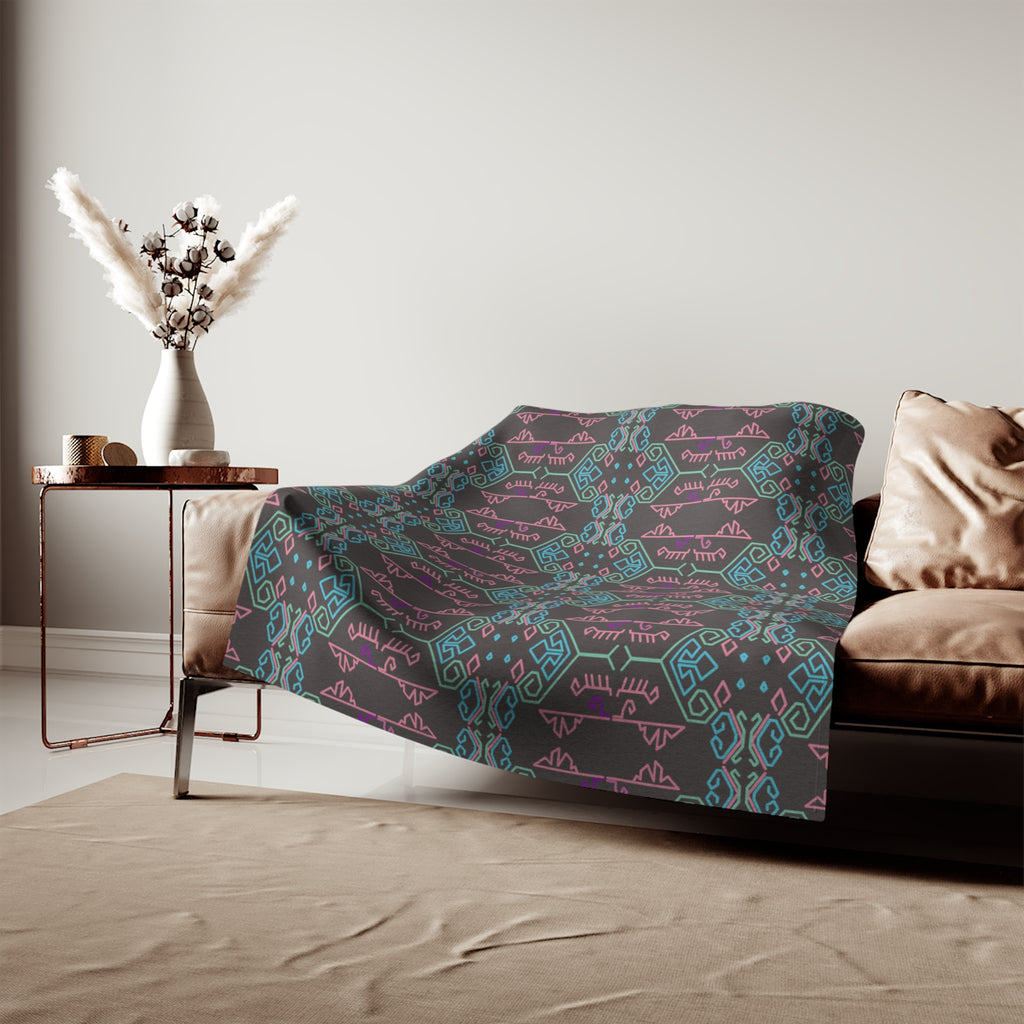Playful Boho Geometric Sweatshirt Blanket