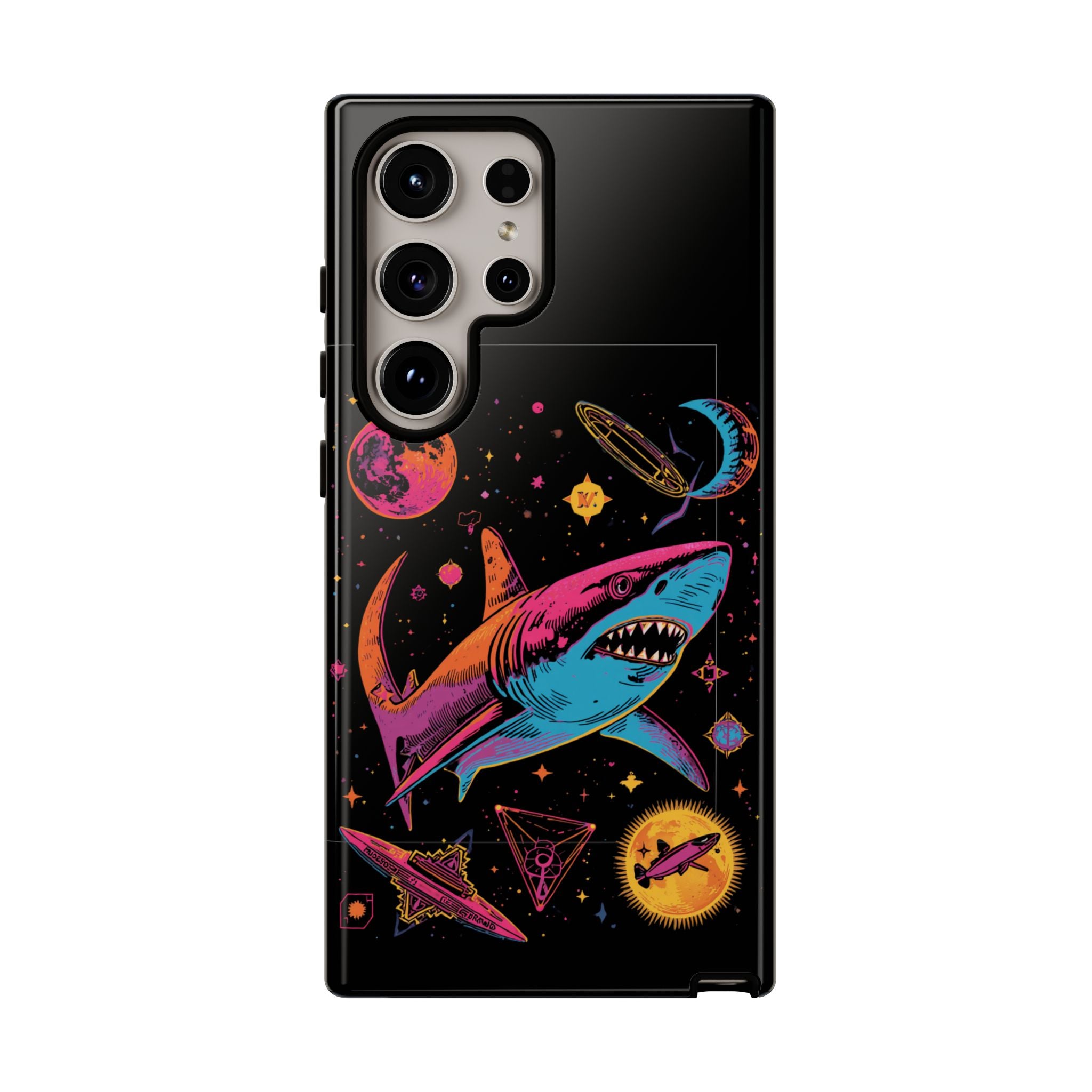 Phone Cases | Neon Space Shark Case