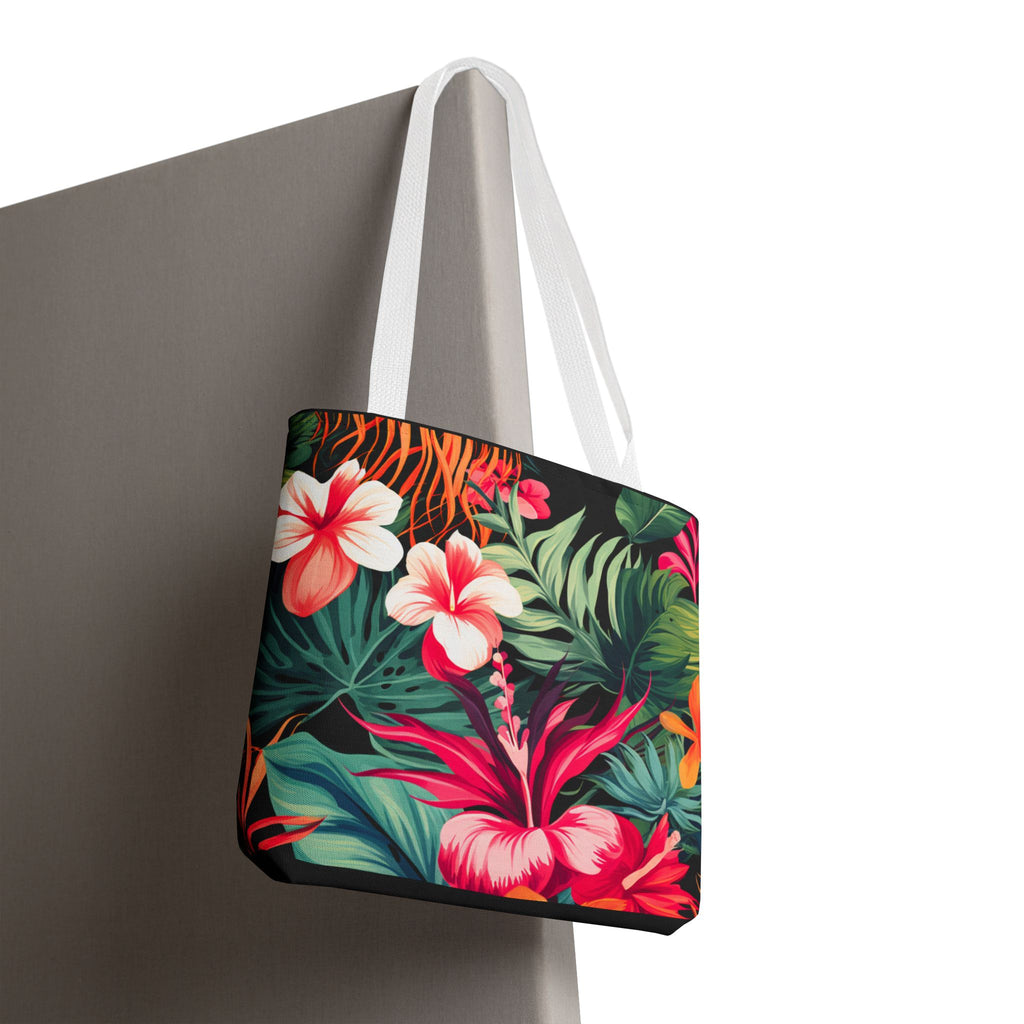 Tote Bag | Vibrant Tropical Beach & Market Tote