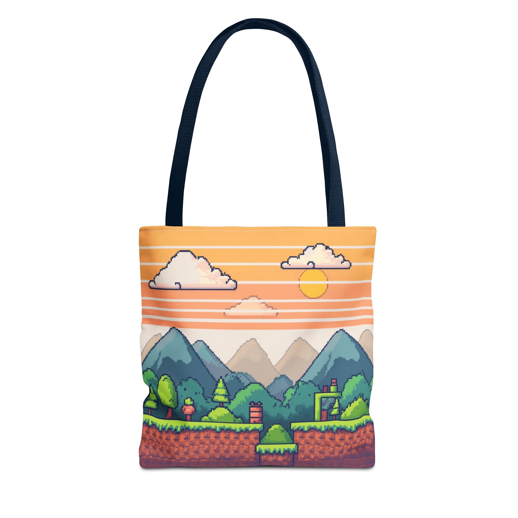 Tote Bag | Pixel Sunset Mountain Gamer Tote