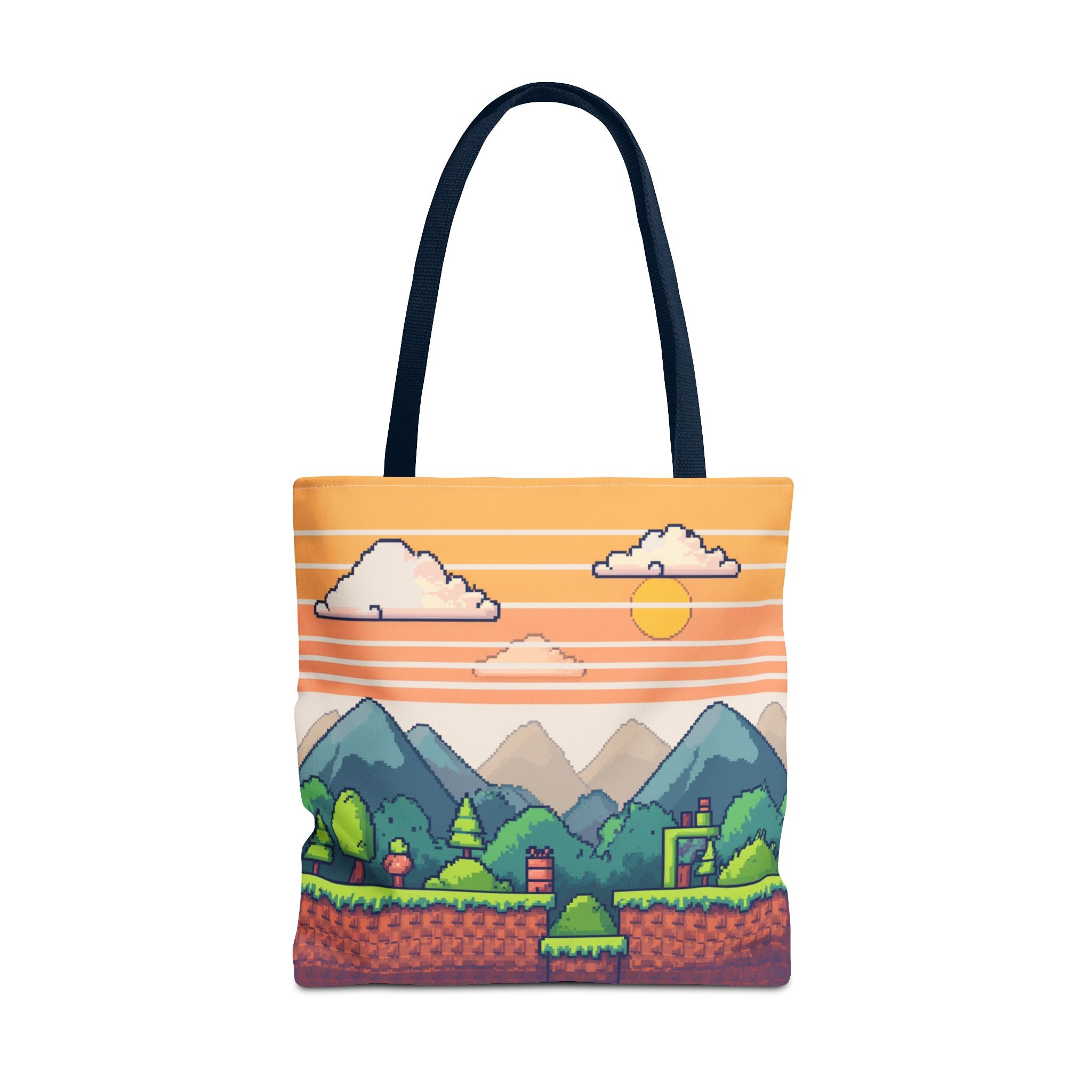 Tote Bag | Pixel Sunset Mountain Gamer Tote