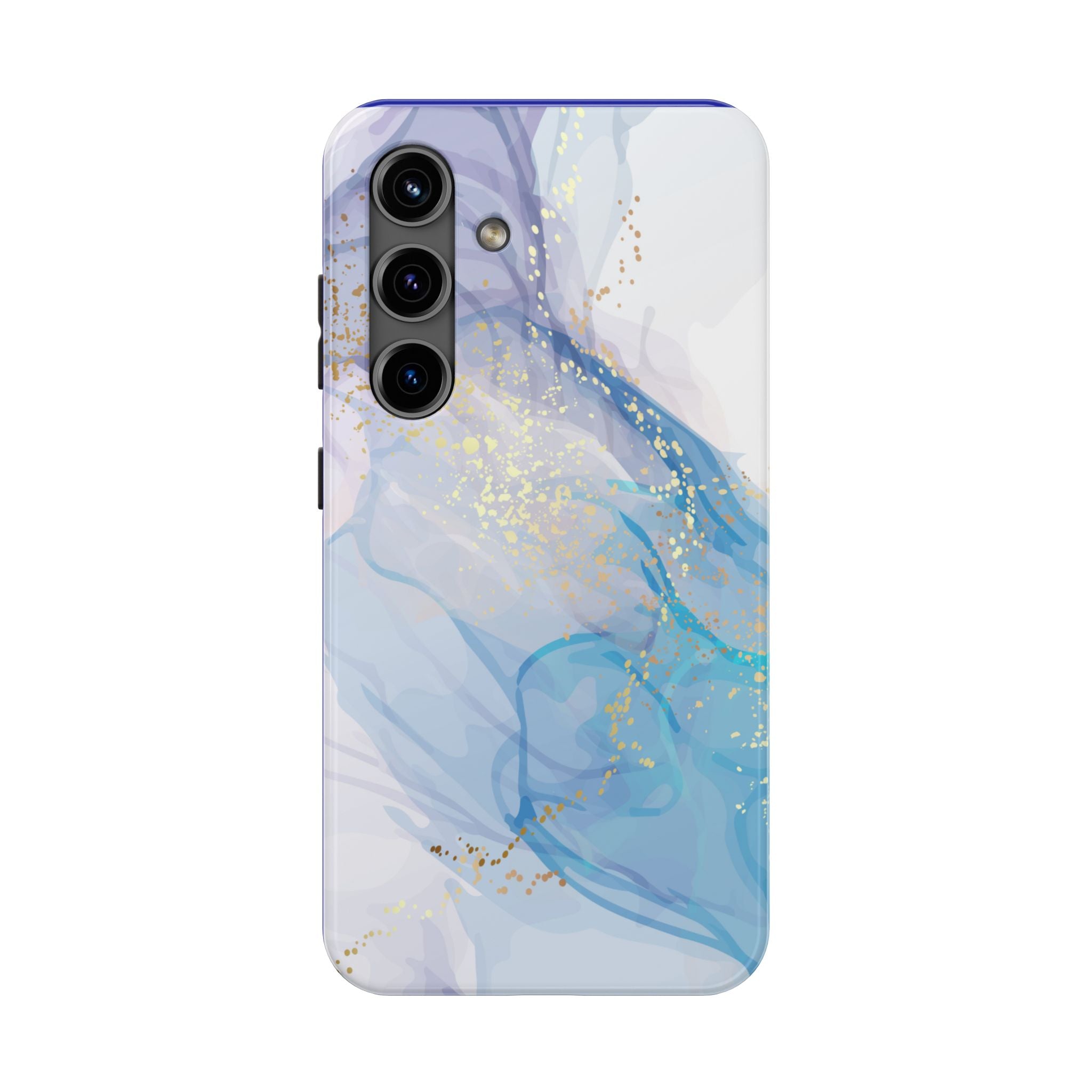 Phone Case | Gold Fleck Blue Marble Tough Protective Phone Cover