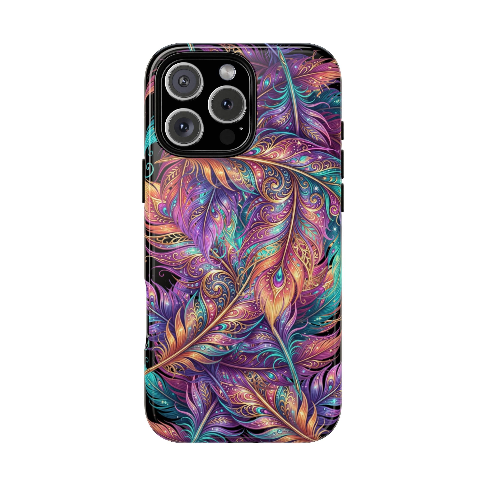 Phone Case | Colorful Feather Art Magnetic Tough Phone Cover