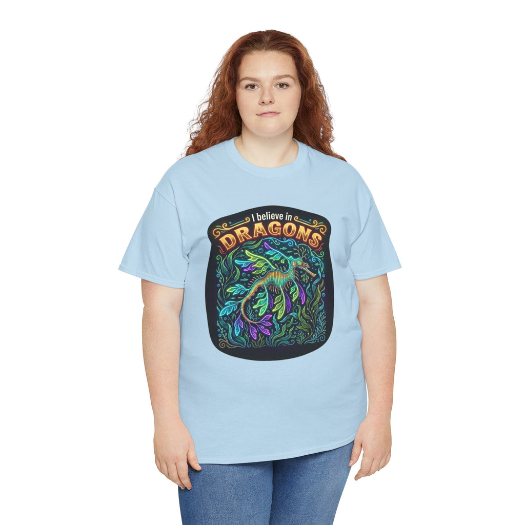 T-Shirt | 'I Believe in Dragons' Colorful Graphic Tee