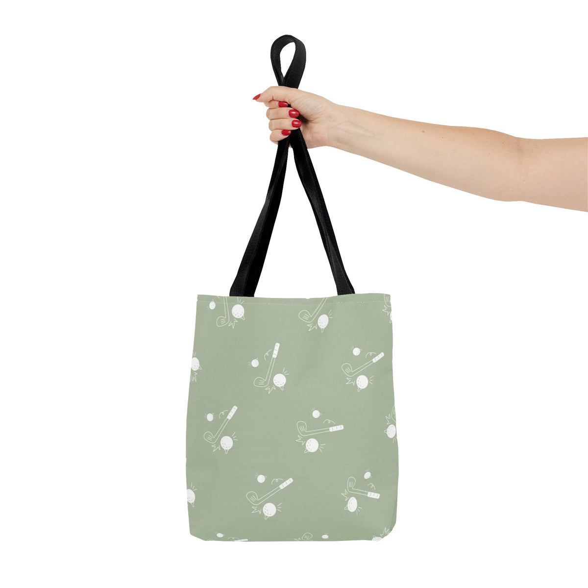 Sage Green and Golf Pattern Tote Bag