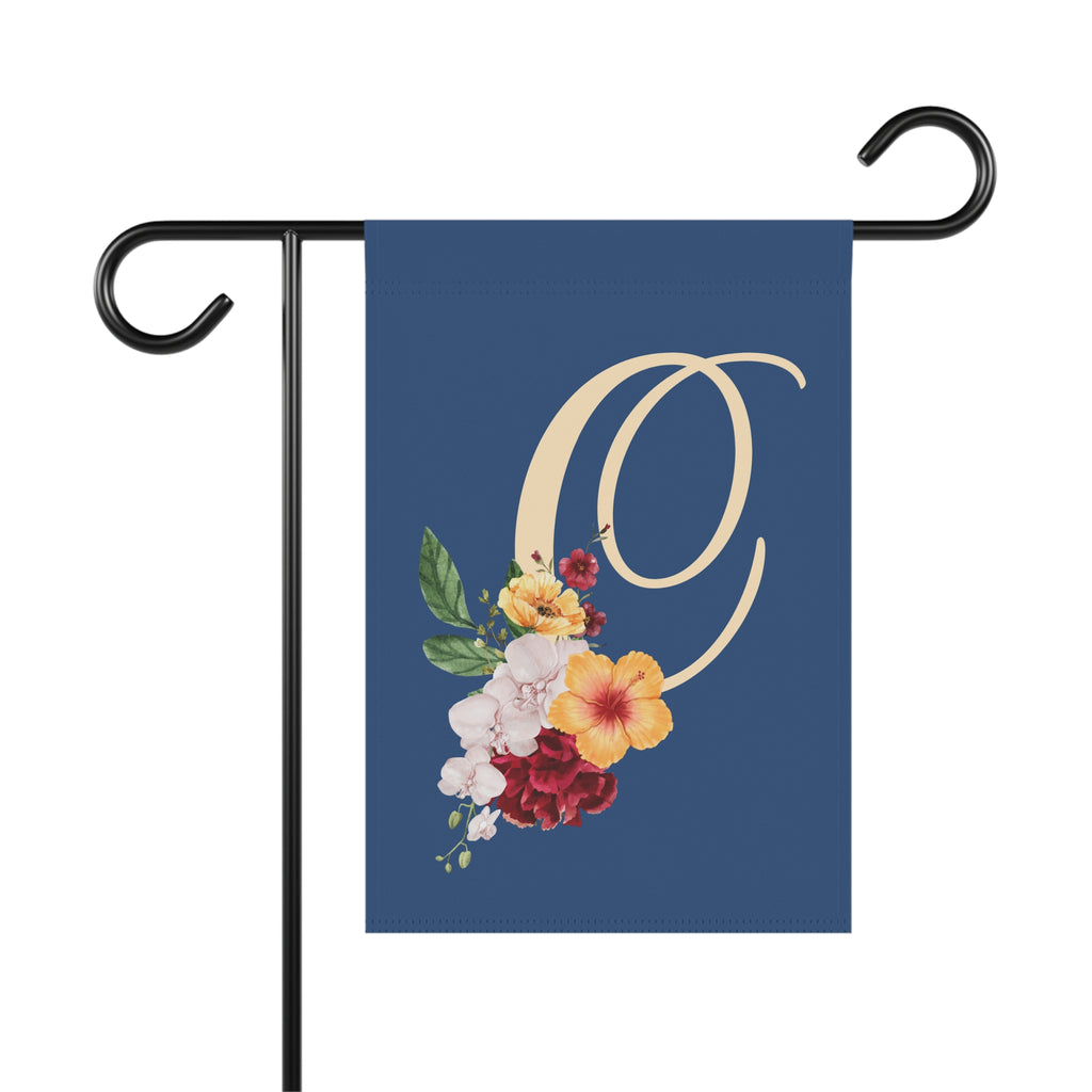 Home & Garden Banner | 'C' Monogram Floral Flag