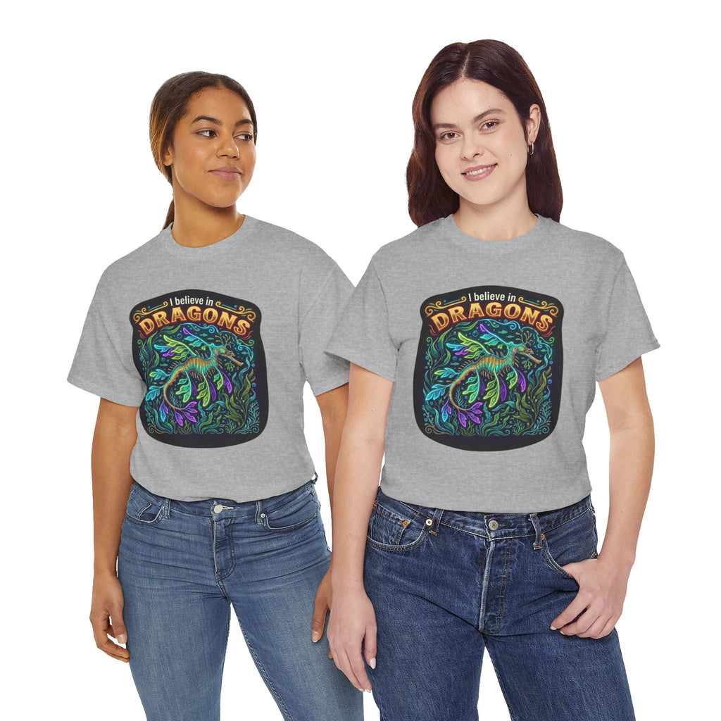 T-Shirt | 'I Believe in Dragons' Colorful Graphic Tee