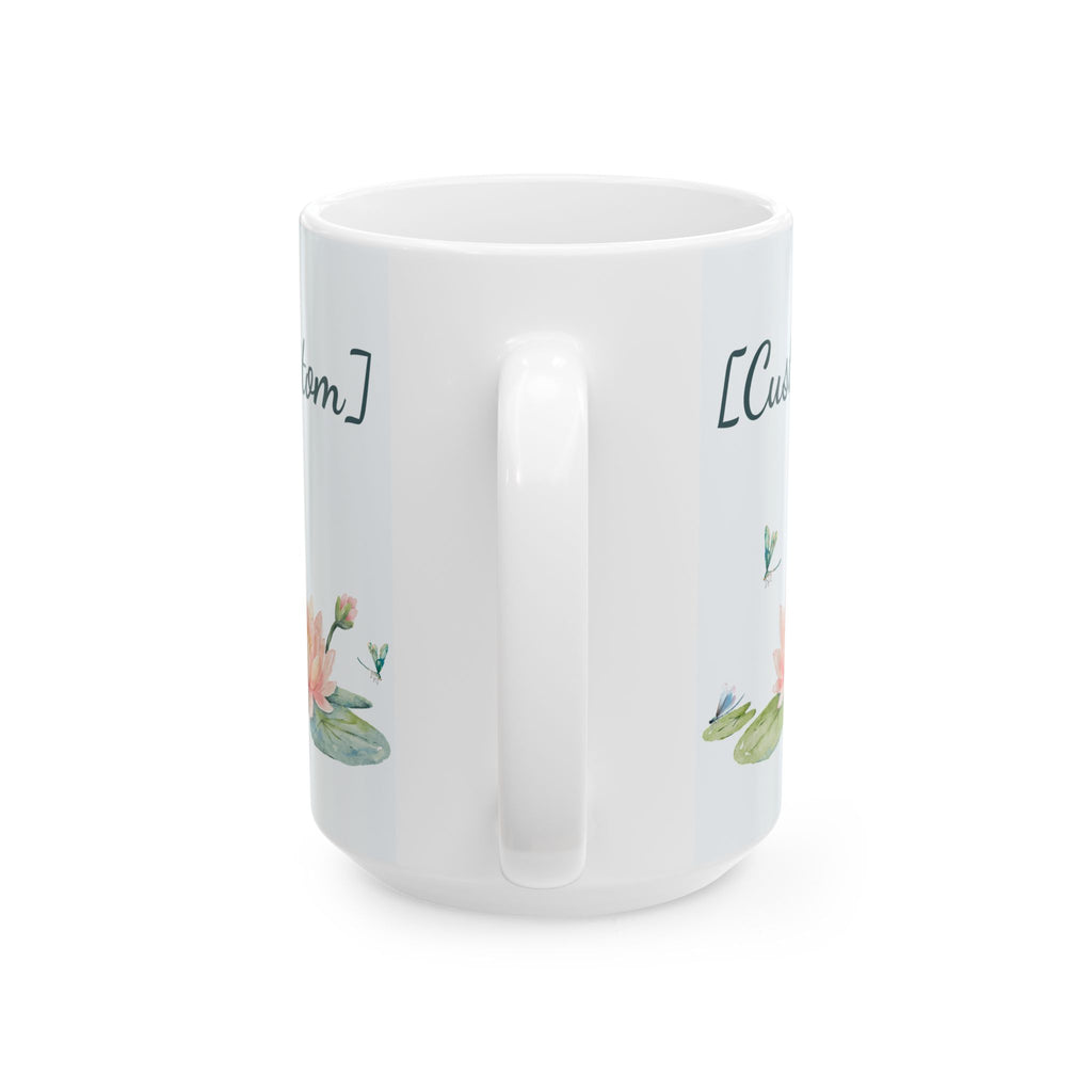 Coffee Mug | Watercolor Lotus Flowers Customizable Ceramic Cup