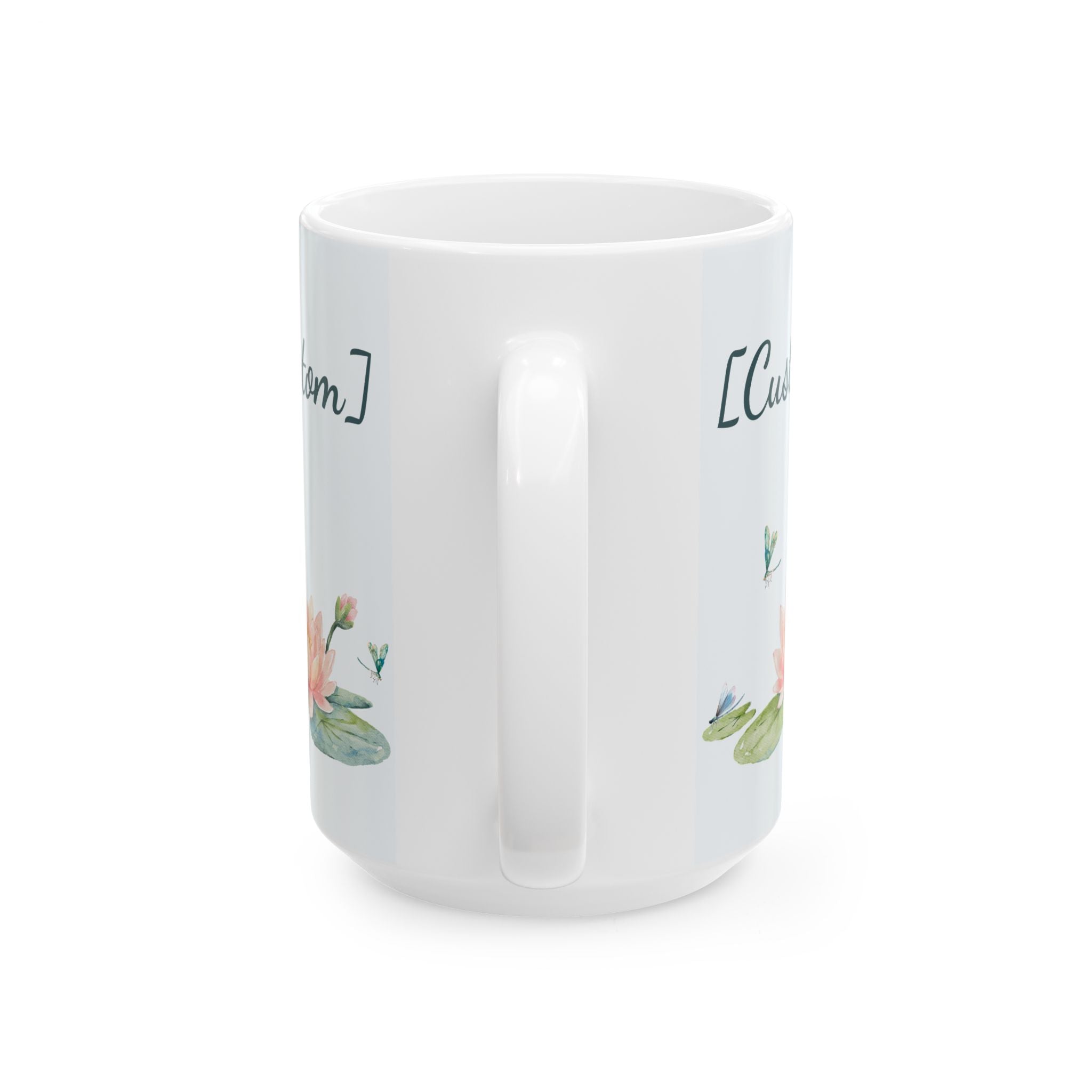 Coffee Mug | Watercolor Lotus Flowers Customizable Ceramic Cup