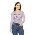 Mom Life Hustle Long Sleeve V-Neck in Dusky Lavender