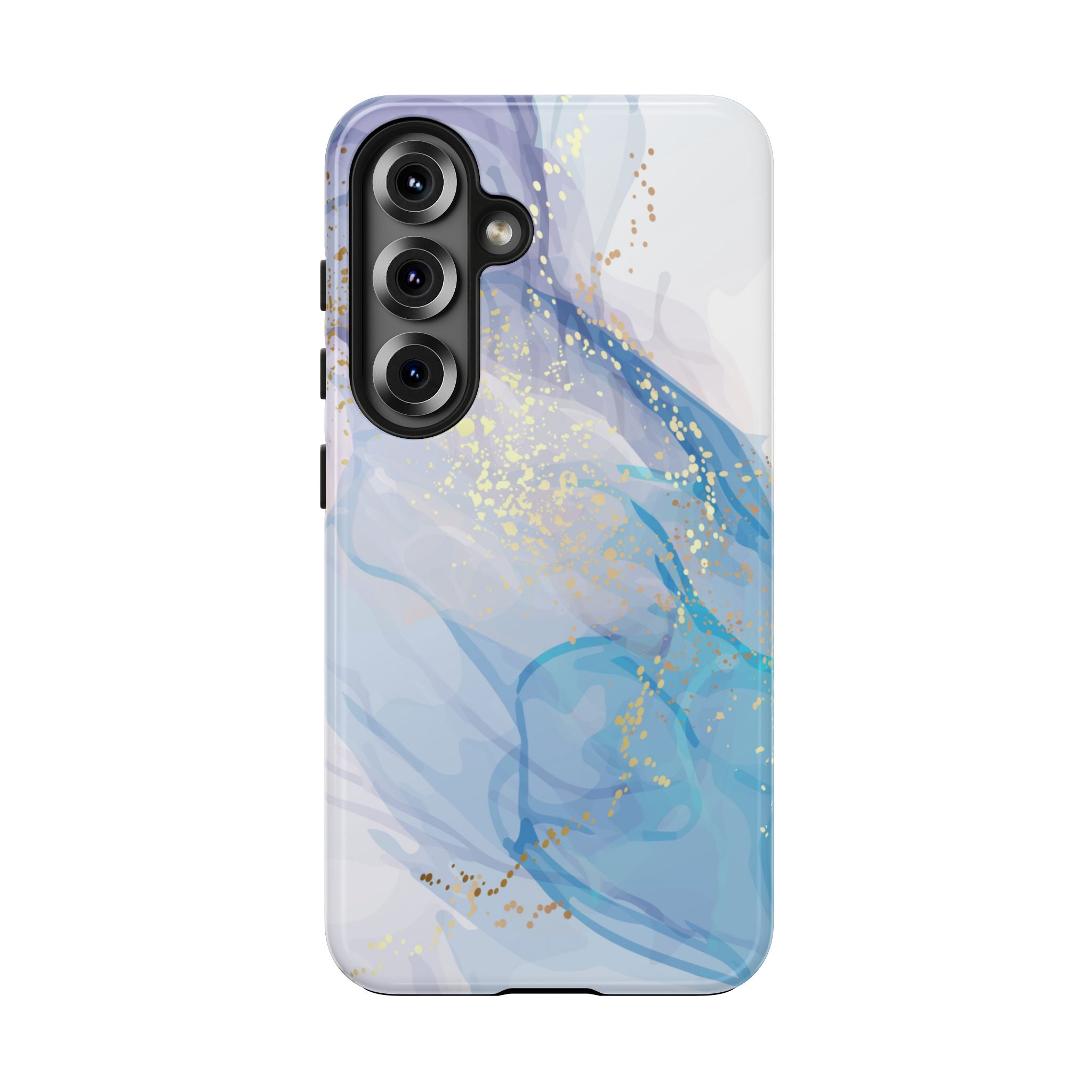 Phone Case | Gold Fleck Blue Marble Tough Protective Phone Cover