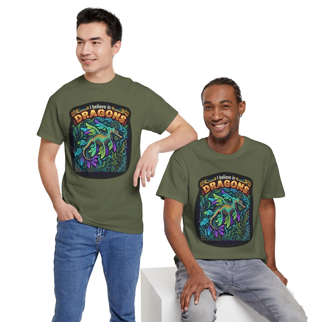 T-Shirt | 'I Believe in Dragons' Colorful Graphic Tee