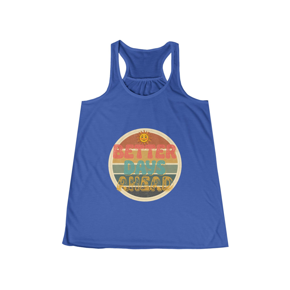 Retro Sunshine Better Days Ahead Racerback Tank Top