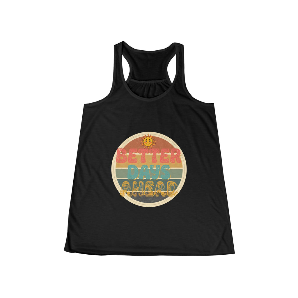Retro Sunshine Better Days Ahead Racerback Tank Top