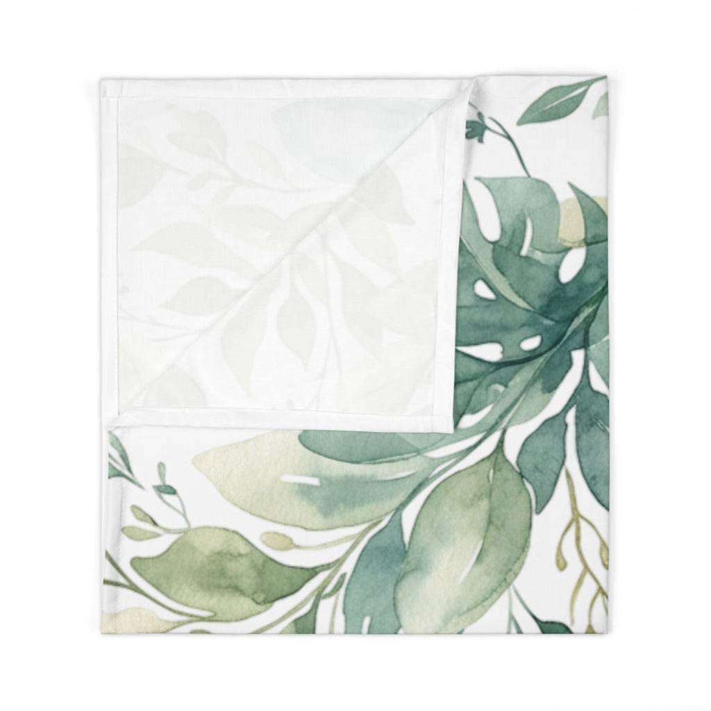 Newborn Watercolor Leaf Nursery Wrap
