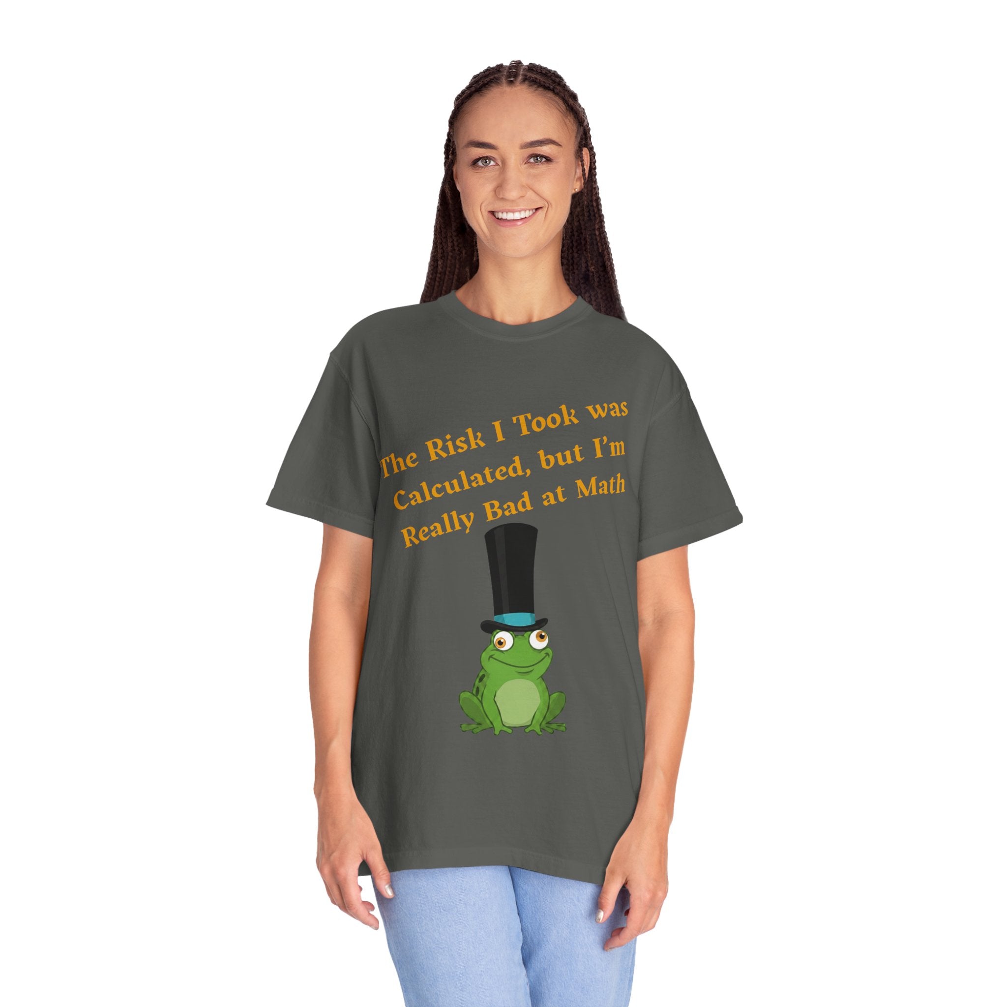 T-Shirt | Funny Frog "The Risk I Took Was Calculated" Graphic Tee