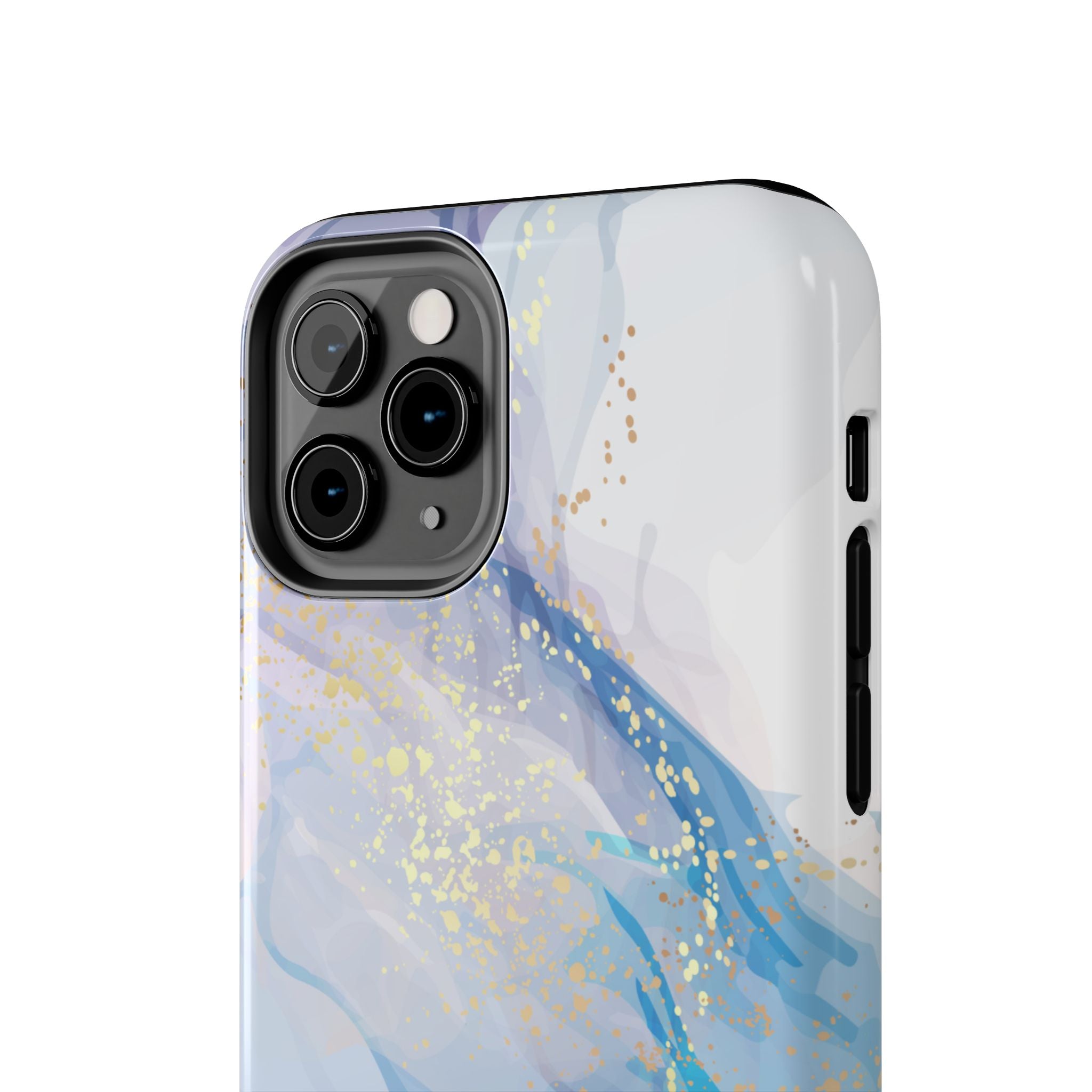 Phone Case | Gold Fleck Blue Marble Tough Protective Phone Cover