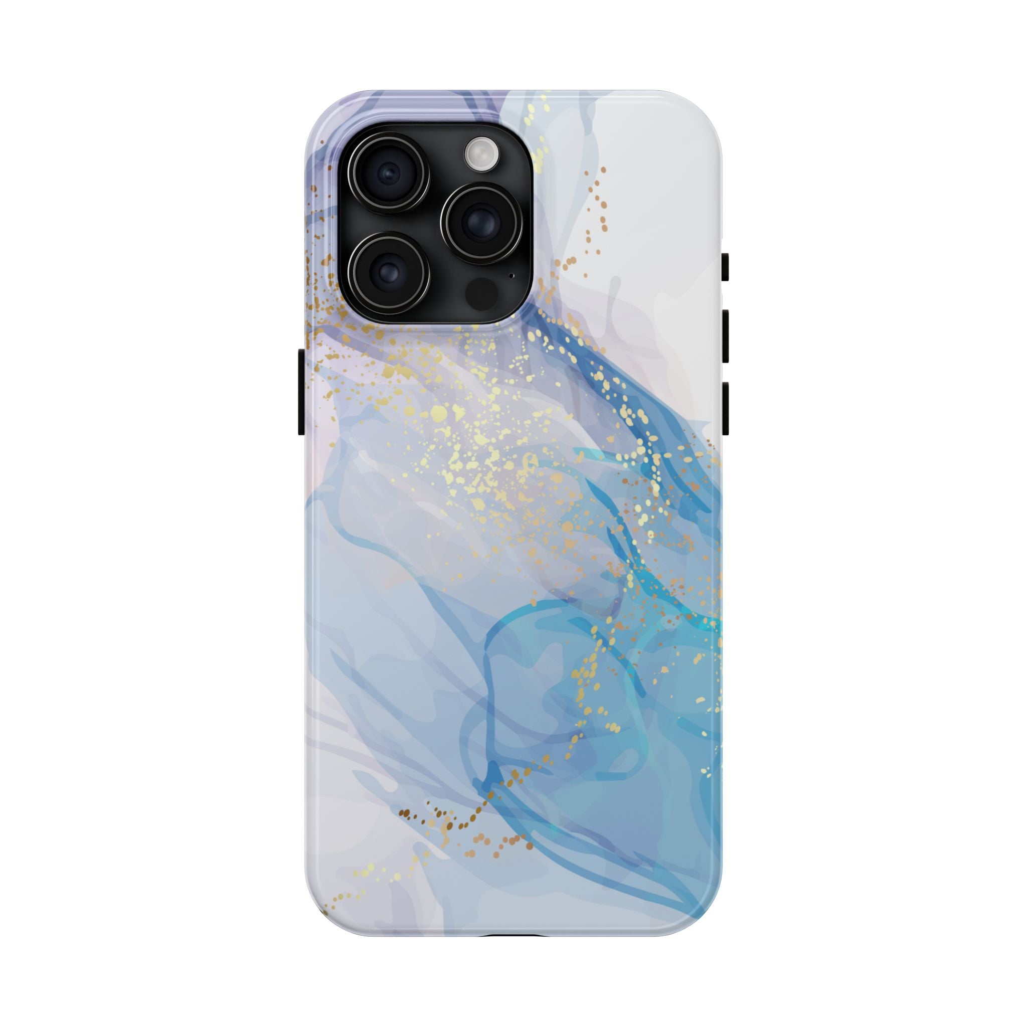 Phone Case | Gold Fleck Blue Marble Tough Protective Phone Cover
