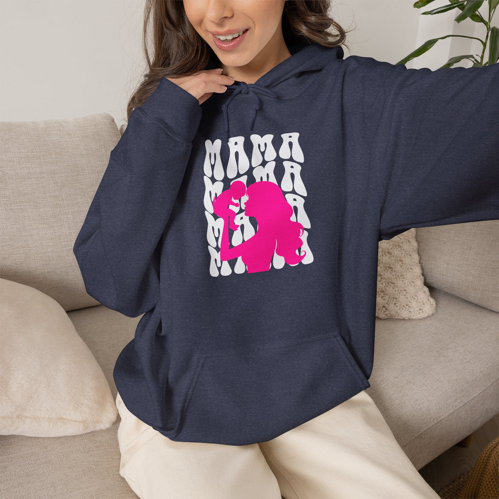 Hoodie | 'Mama' & Silhouette Pink Graphic