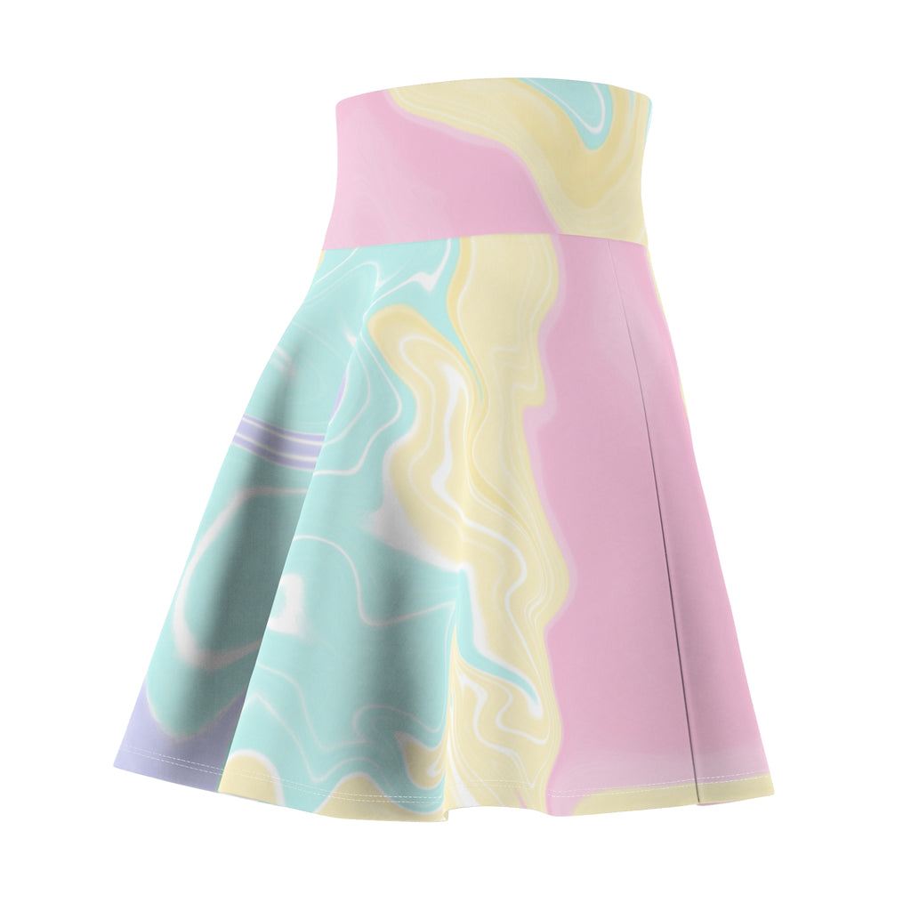 Women's Skater Skirt | Pastel Marble Skirt