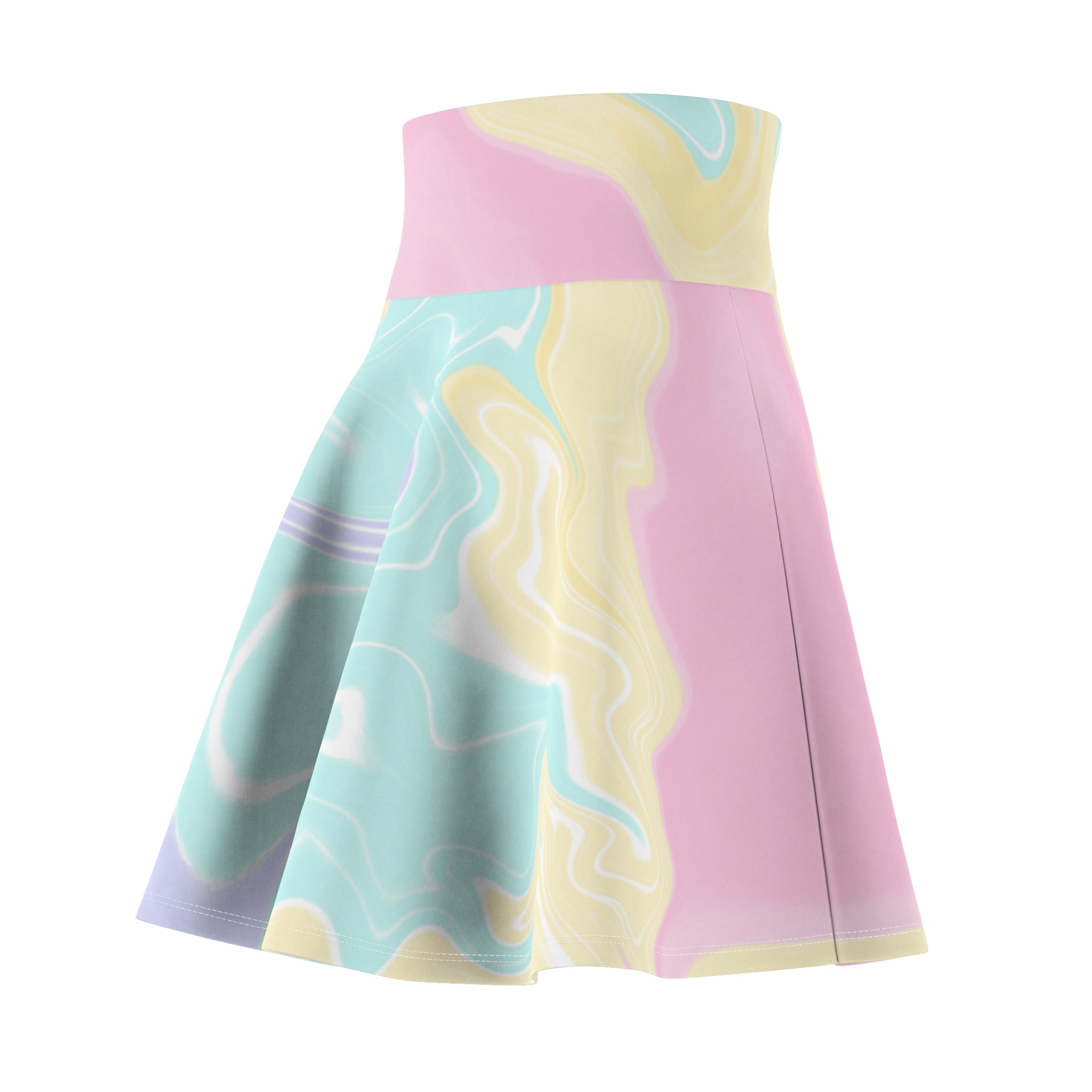 Women's Skater Skirt | Pastel Marble Skirt