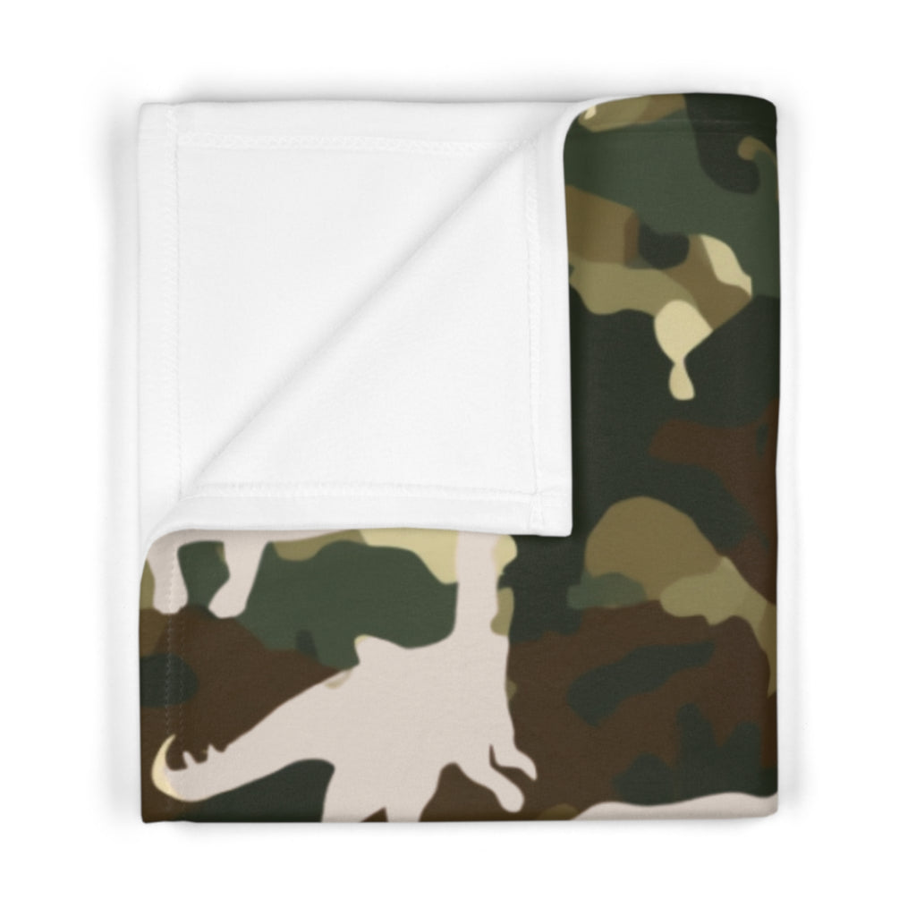 Baby Blanket | Soft Fleece Camouflage Dinosaur Nursery Throw