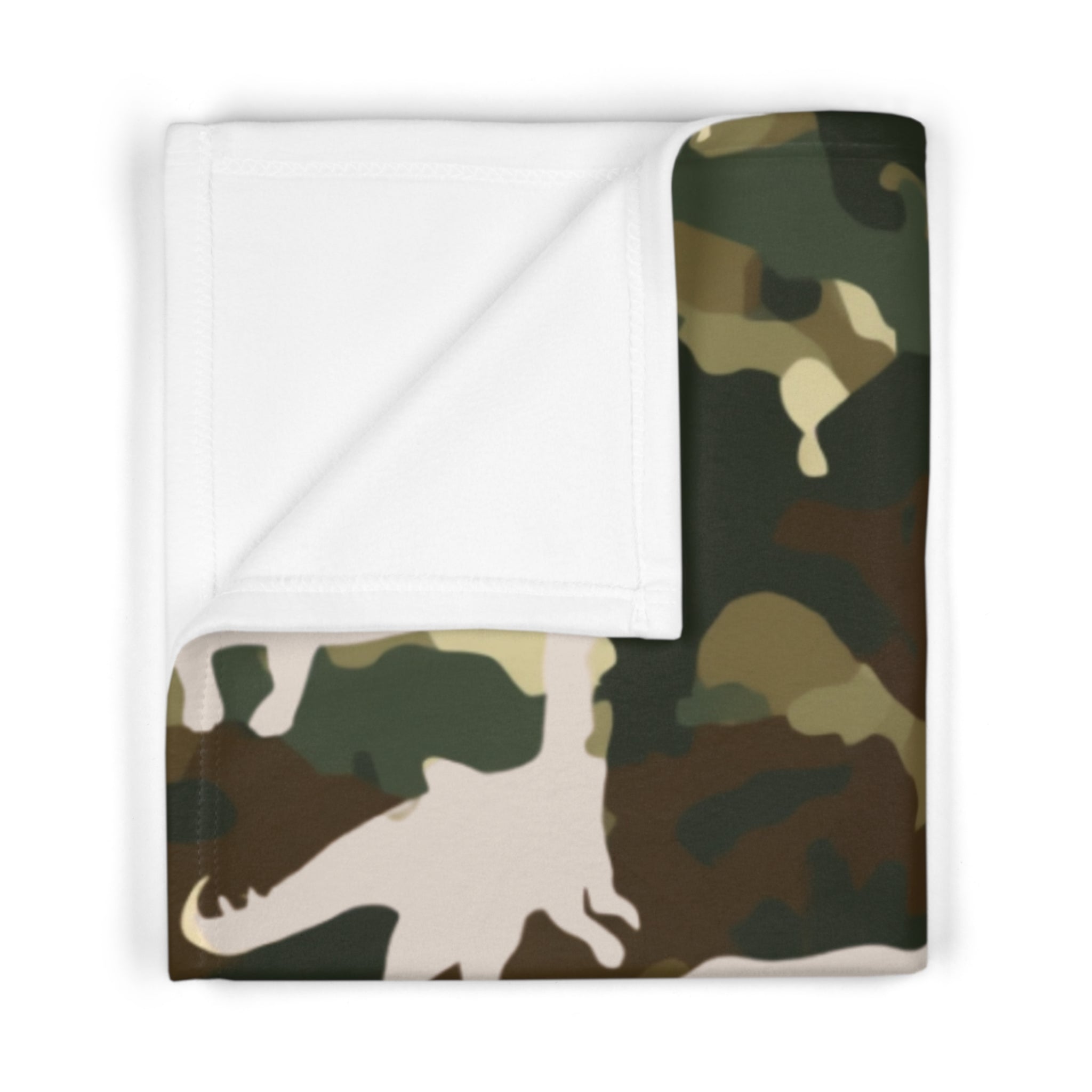 Baby Blanket | Soft Fleece Camouflage Dinosaur Nursery Throw