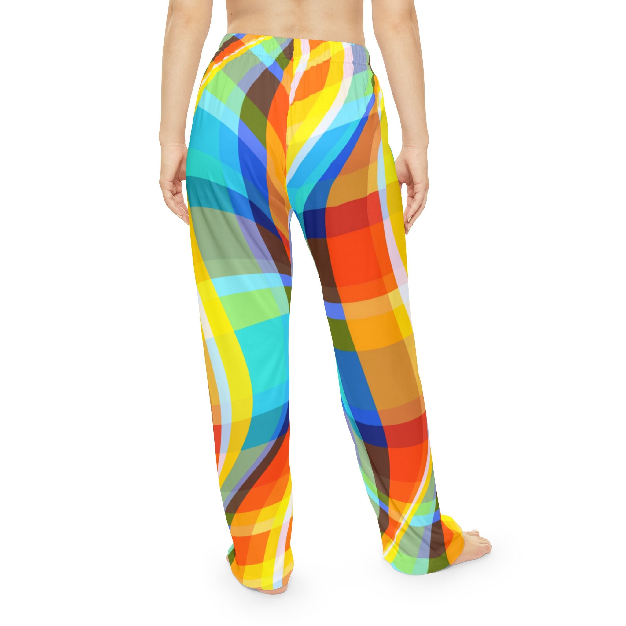 Pajama Pants | Women's Bright Abstract Colorwave Lounge Pajamas