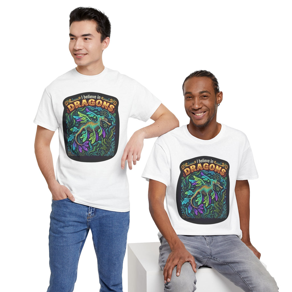 T-Shirt | 'I Believe in Dragons' Colorful Graphic Tee