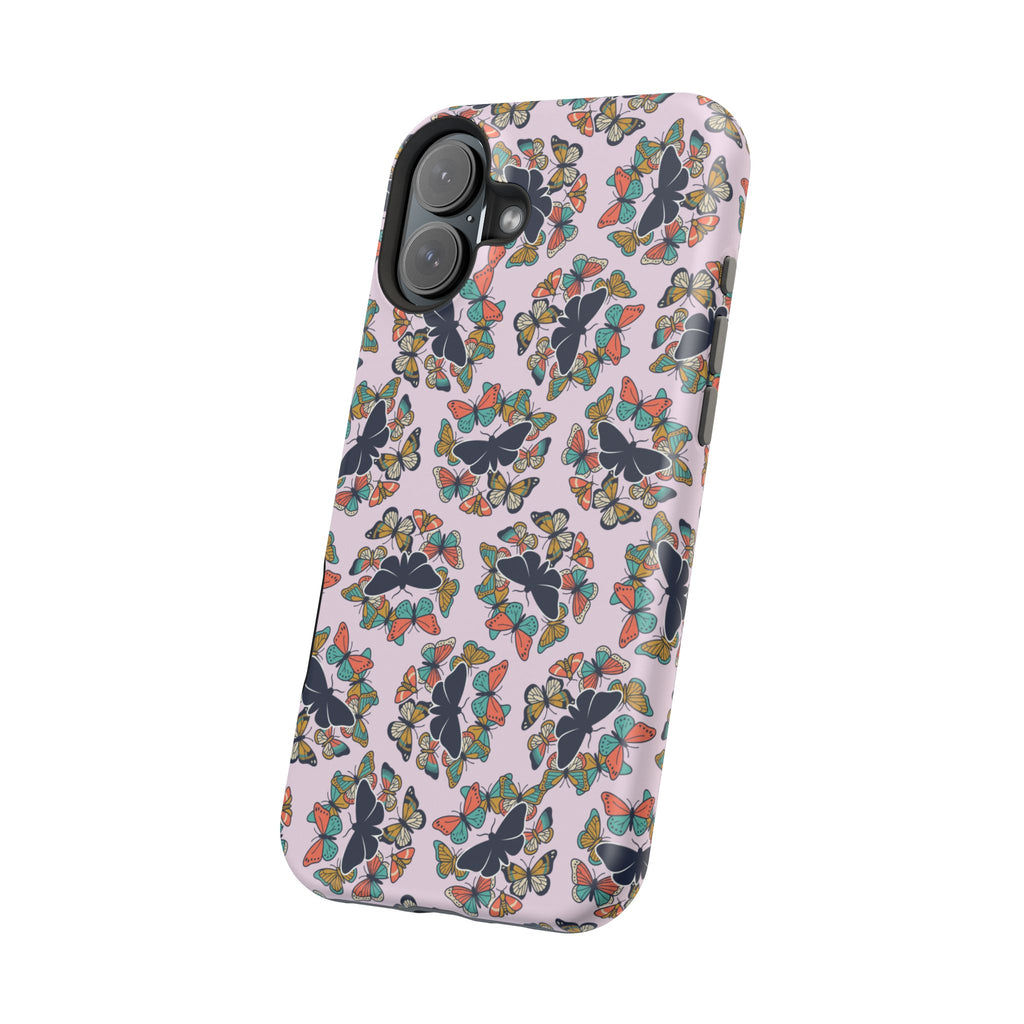 Phone Cases | Pastel Butterflies and Moths Pattern Magnetic Impact-Resistant Case
