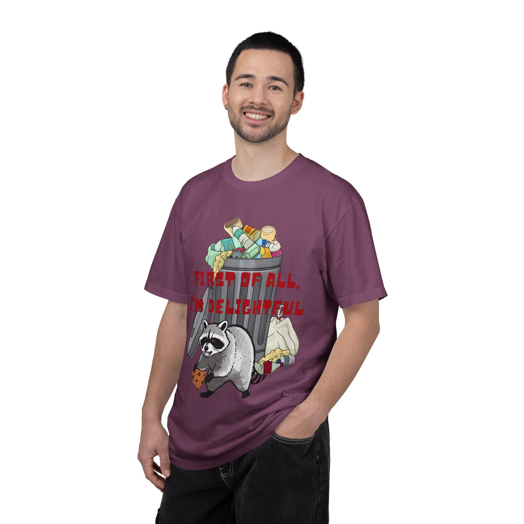 T-Shirt | "First of All, I’m Delightful" Funny Trash Panda Tee