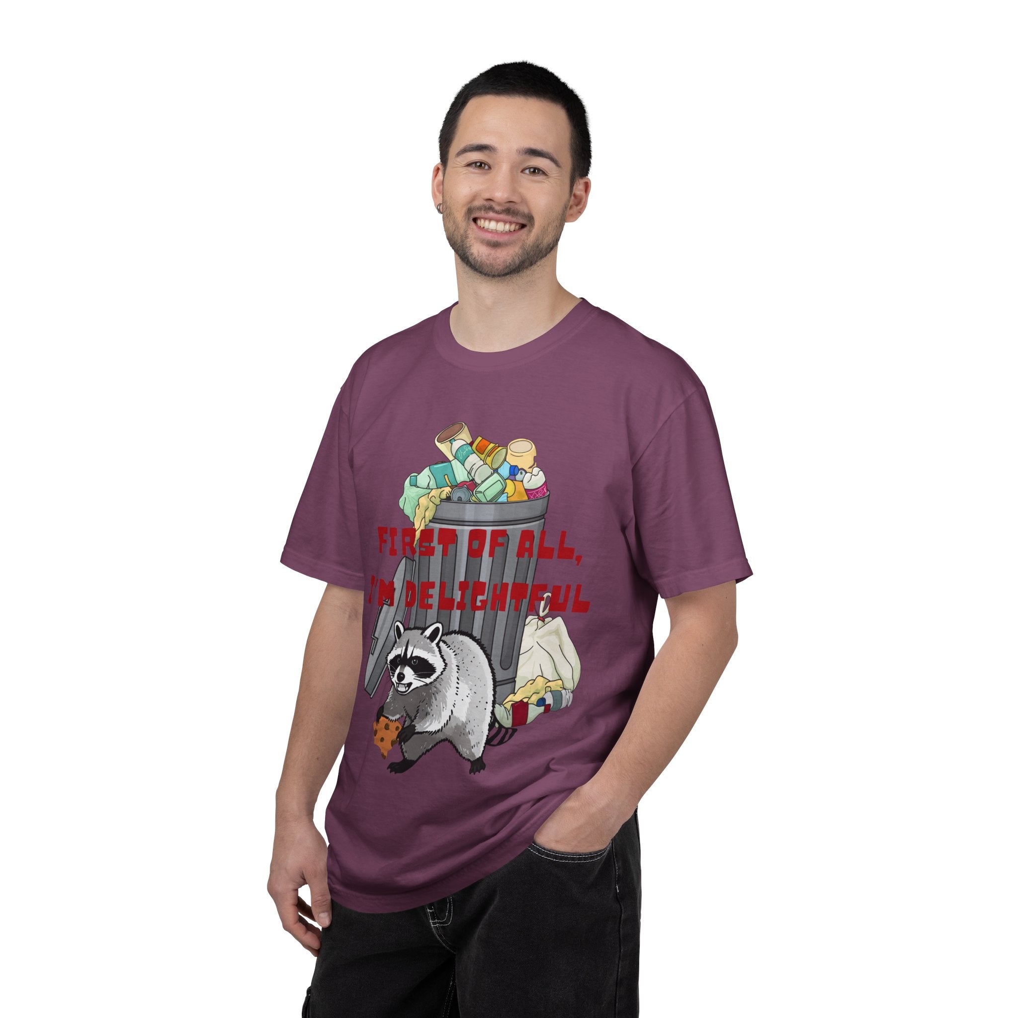 T-Shirt | "First of All, I’m Delightful" Funny Trash Panda Tee