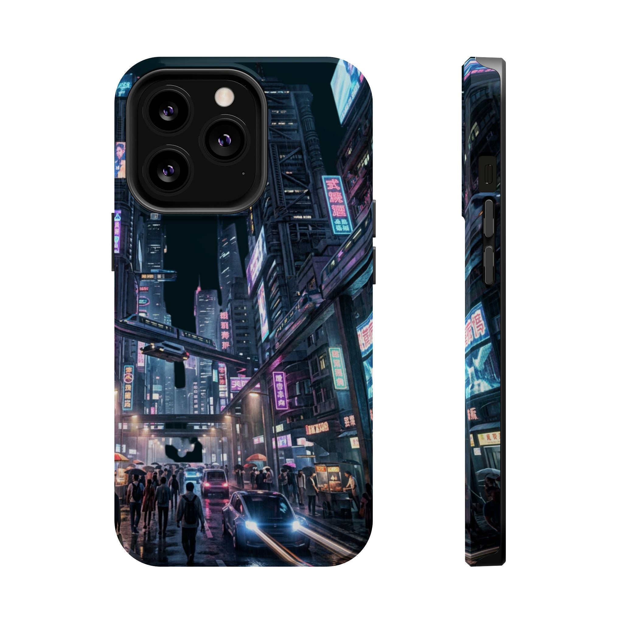 Phone Case | Cyberpunk City Magnetic Impact-Resistant Phone Cover