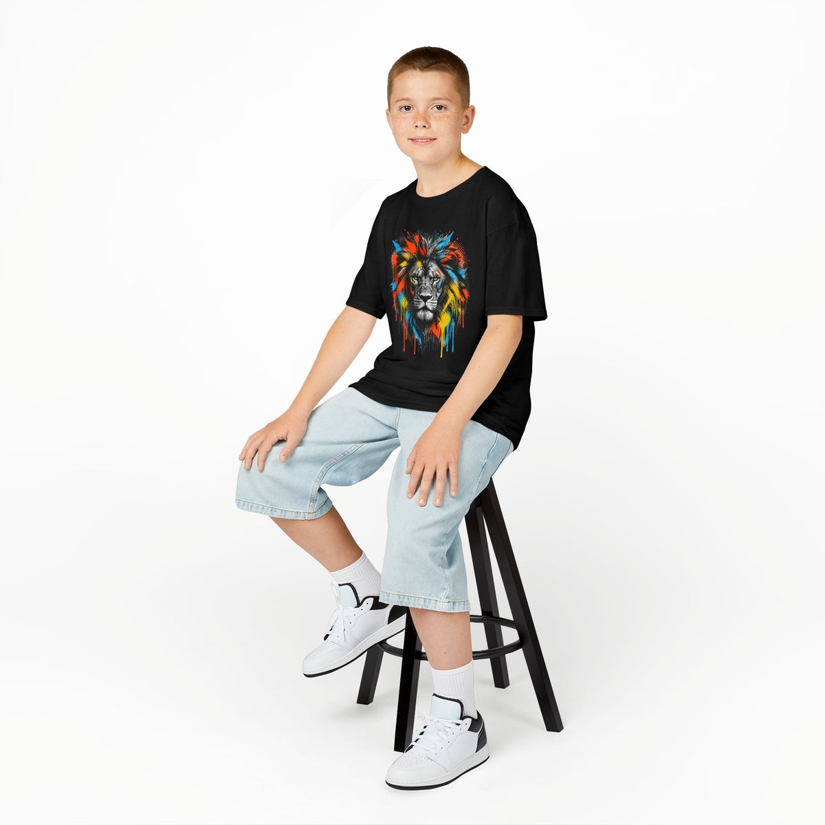 Lion Spirit Colorful Drip T-Shirt