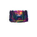 Vinyl Decal | Sunset Forest Cabin Sticker
