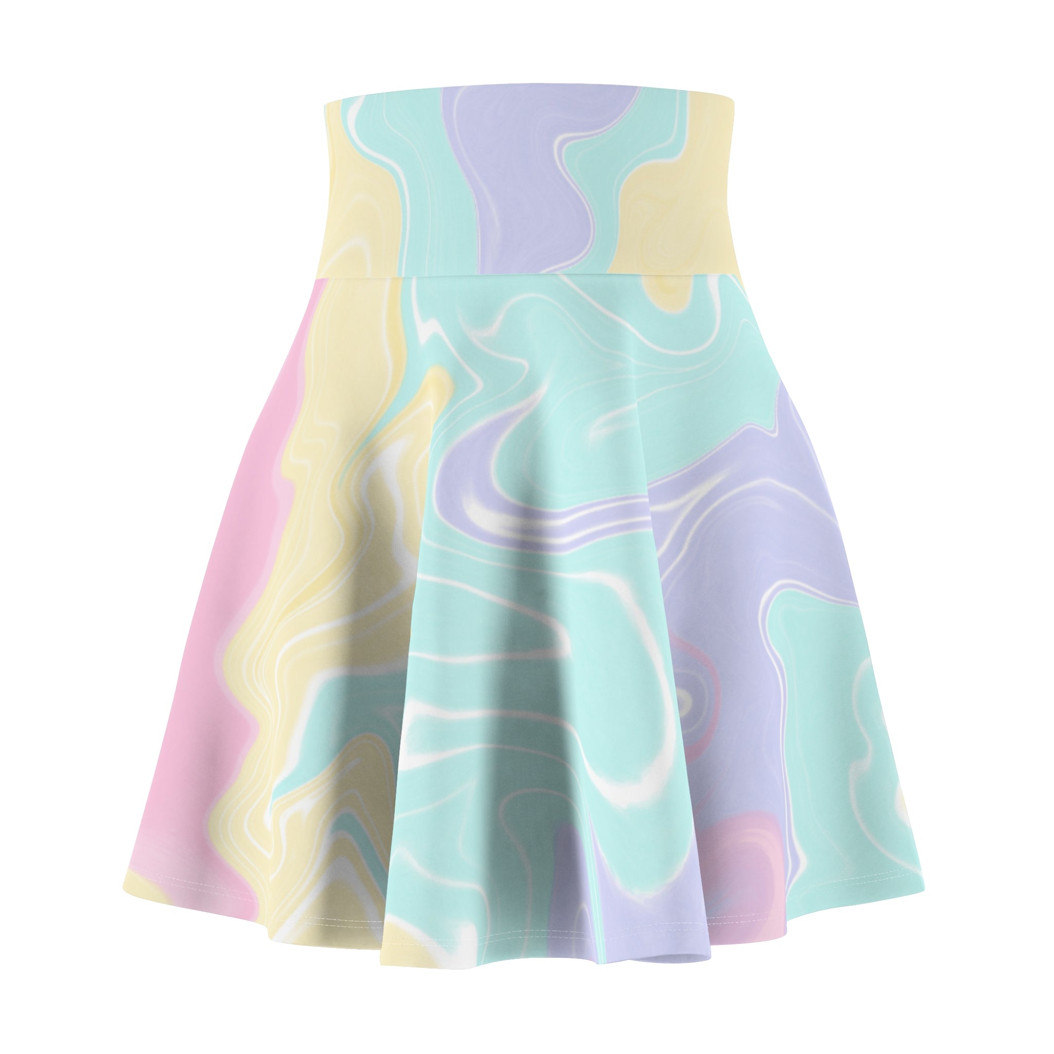 Women's Skater Skirt | Pastel Marble Skirt