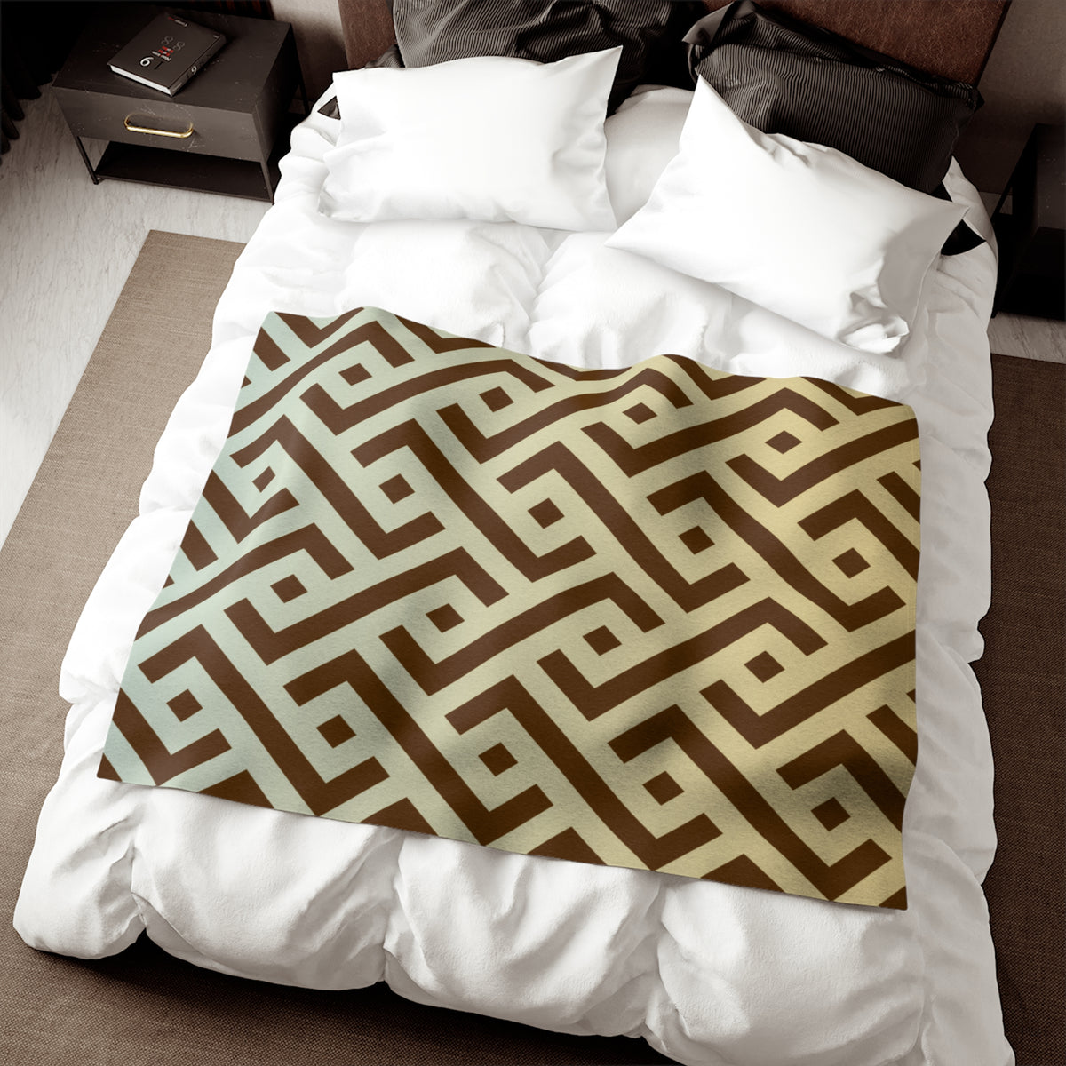 Bold Geometric Ombre Sweatshirt Blanket