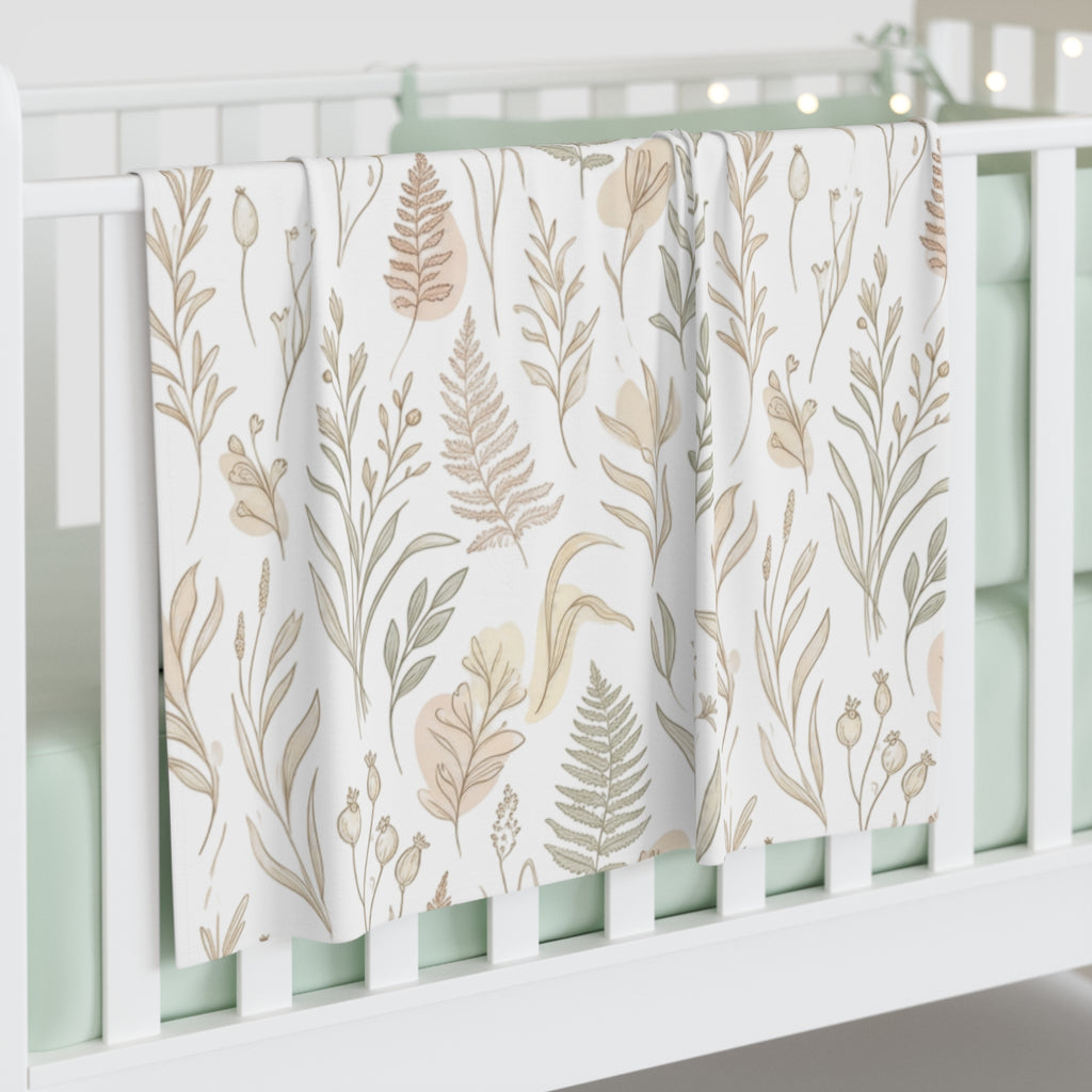 Baby Swaddle Blanket | Gender Neutral Botanical Newborn Wrap