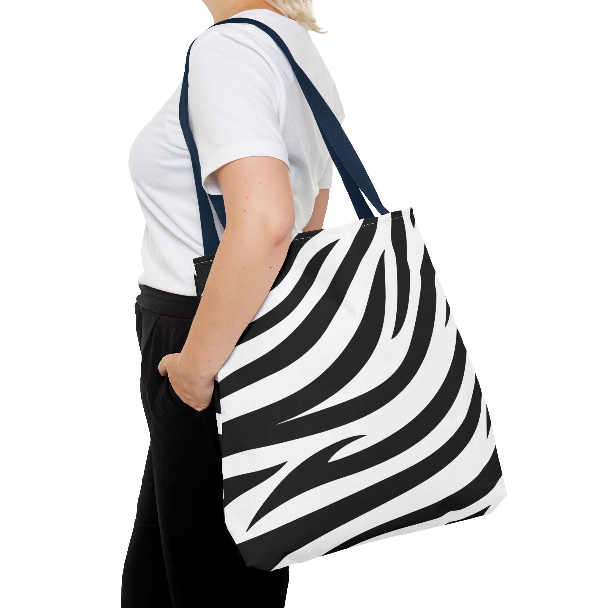Tote Bag — Black & White Zebra Print  Fashion Tote