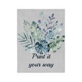 Customizable Watercolor Botanical Microfiber Throw