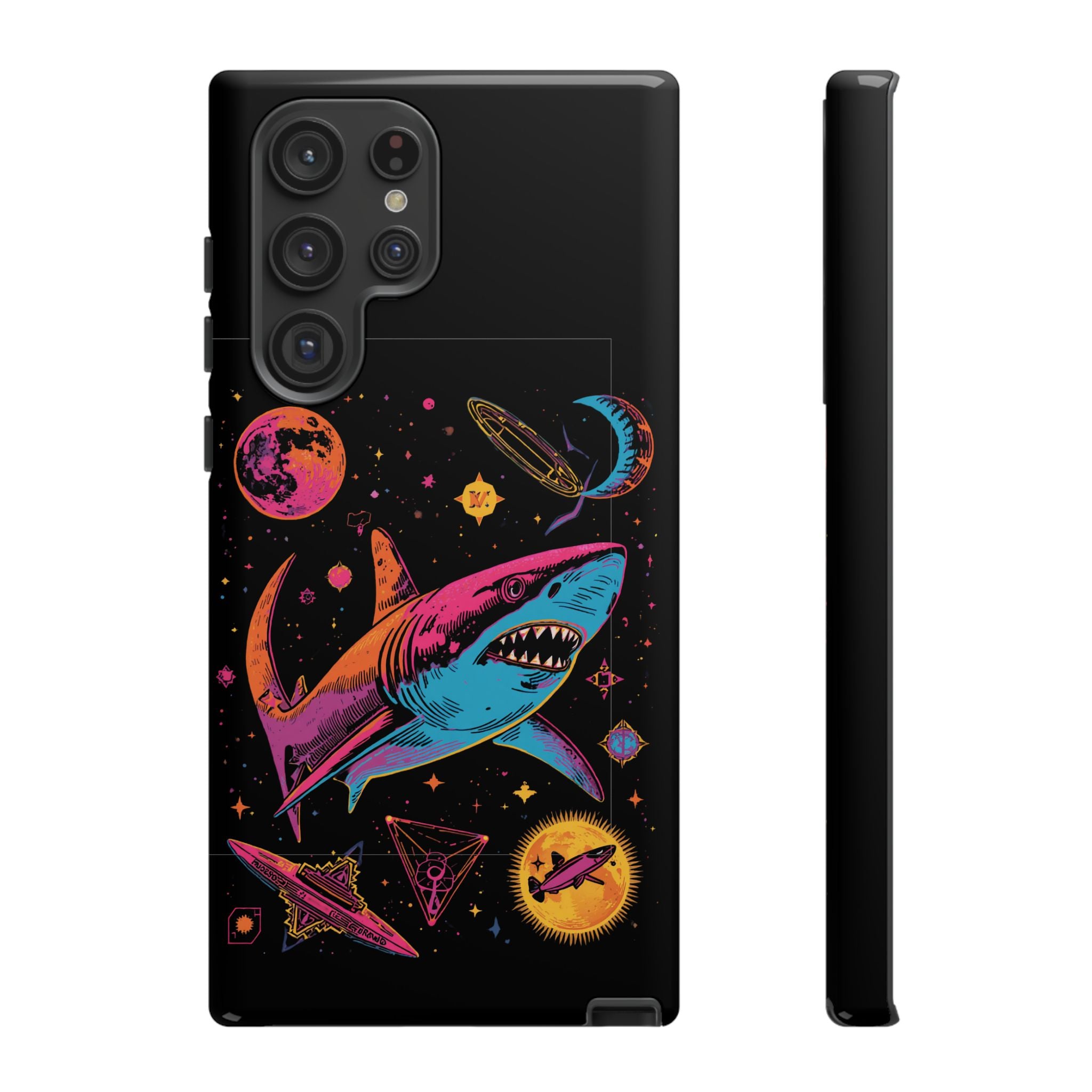 Phone Cases | Neon Space Shark Case